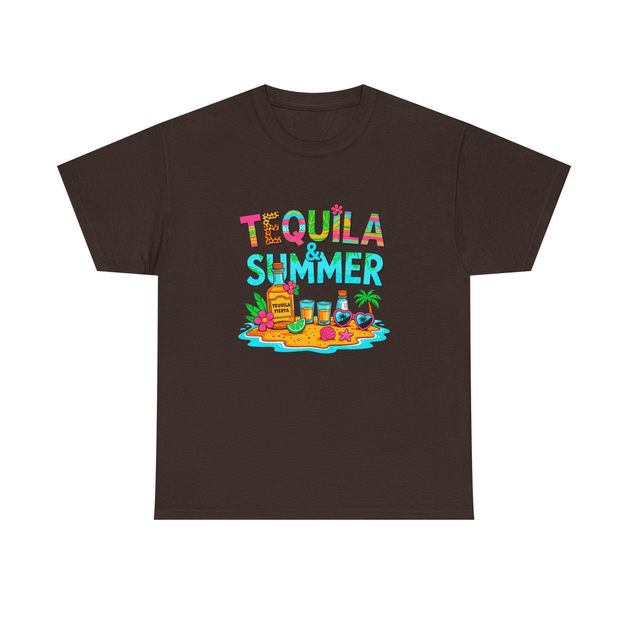 Tequila Summer Tee – Tropical Beach Cocktail Graphic T-Shirt