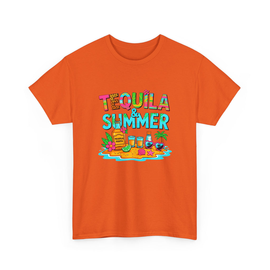Tequila Summer Tee – Tropical Beach Cocktail Graphic T-Shirt