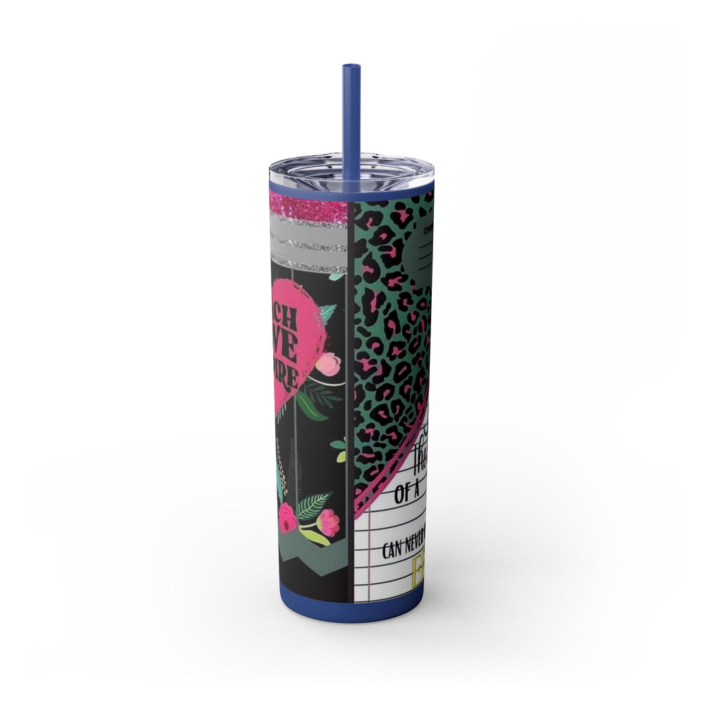Teacher Skinny Tumbler with Straw — 20oz