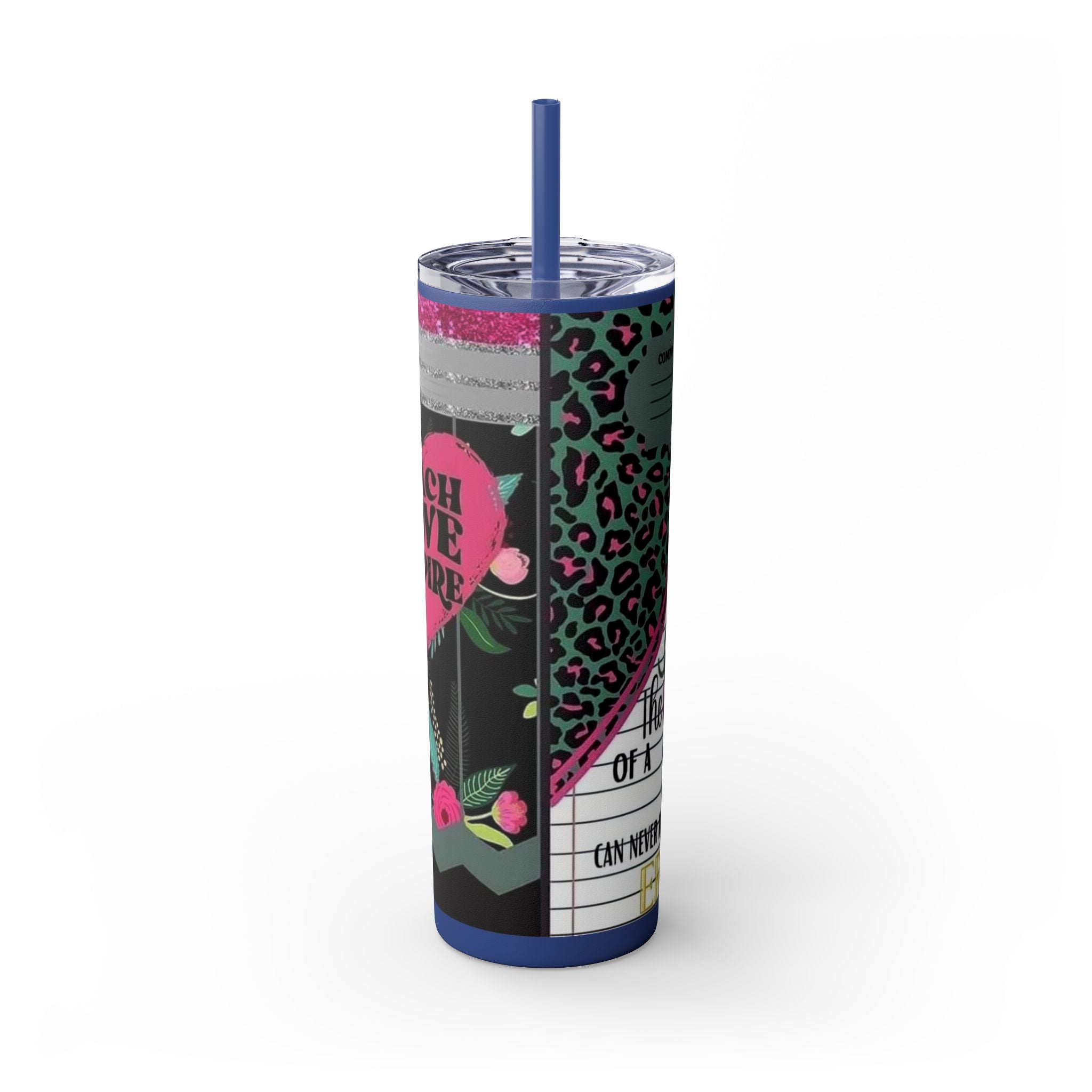 Teacher Skinny Tumbler with Straw — 20oz