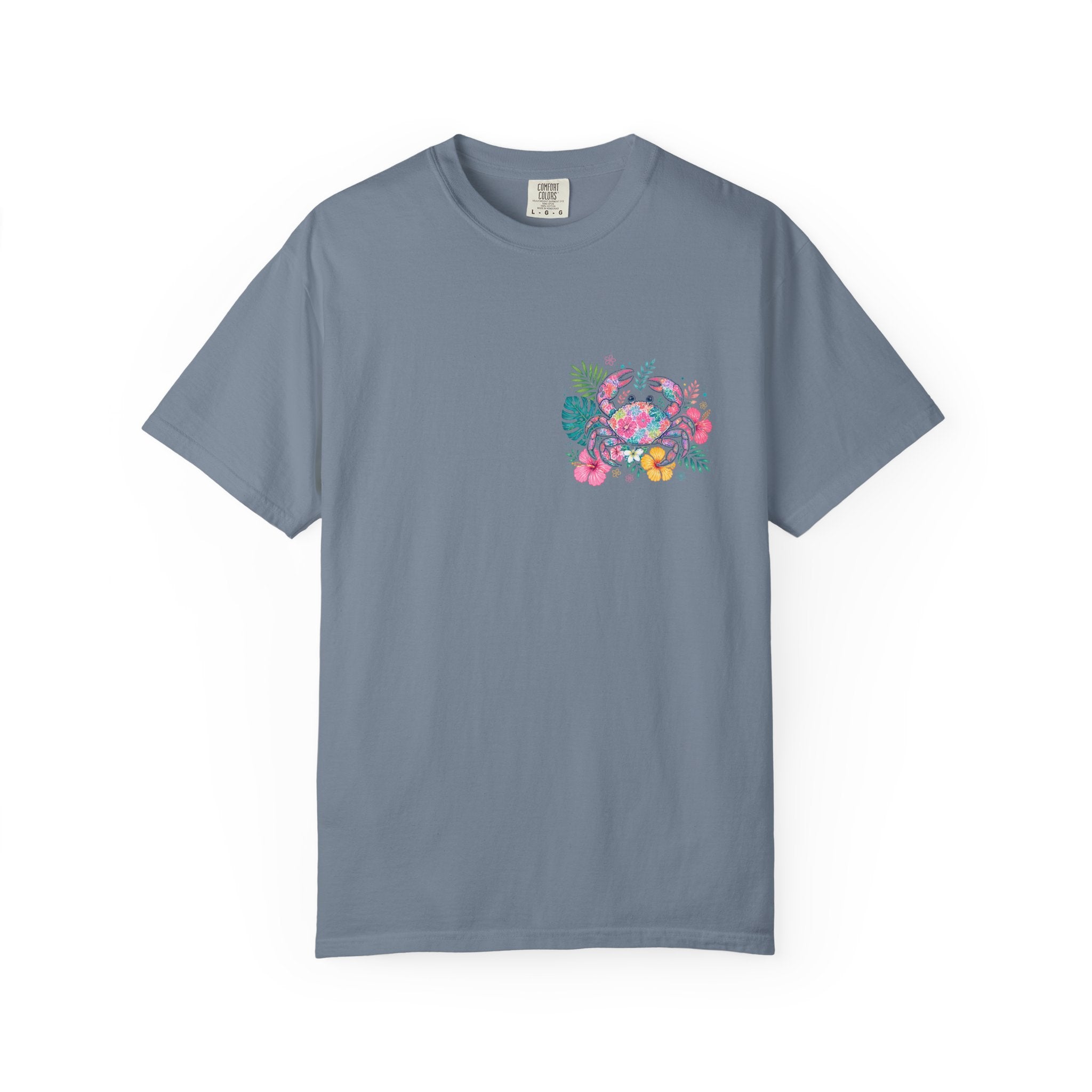 T-Shirt — "Sun Sand" Tropical Palm Floral Graphic Tee