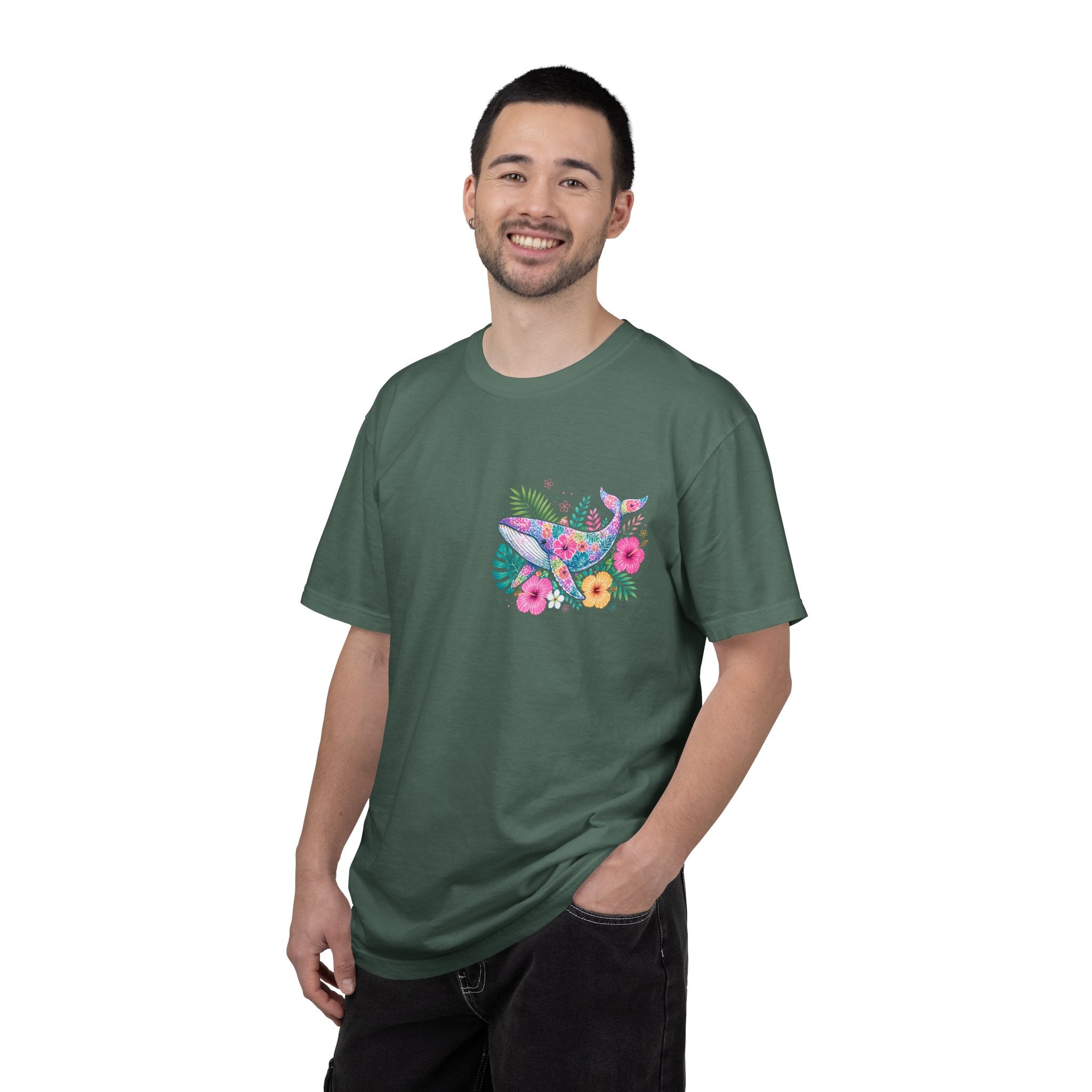 Miami Beach Club T‑Shirt — Retro Flamingo Tropical Floral Graphic Tee