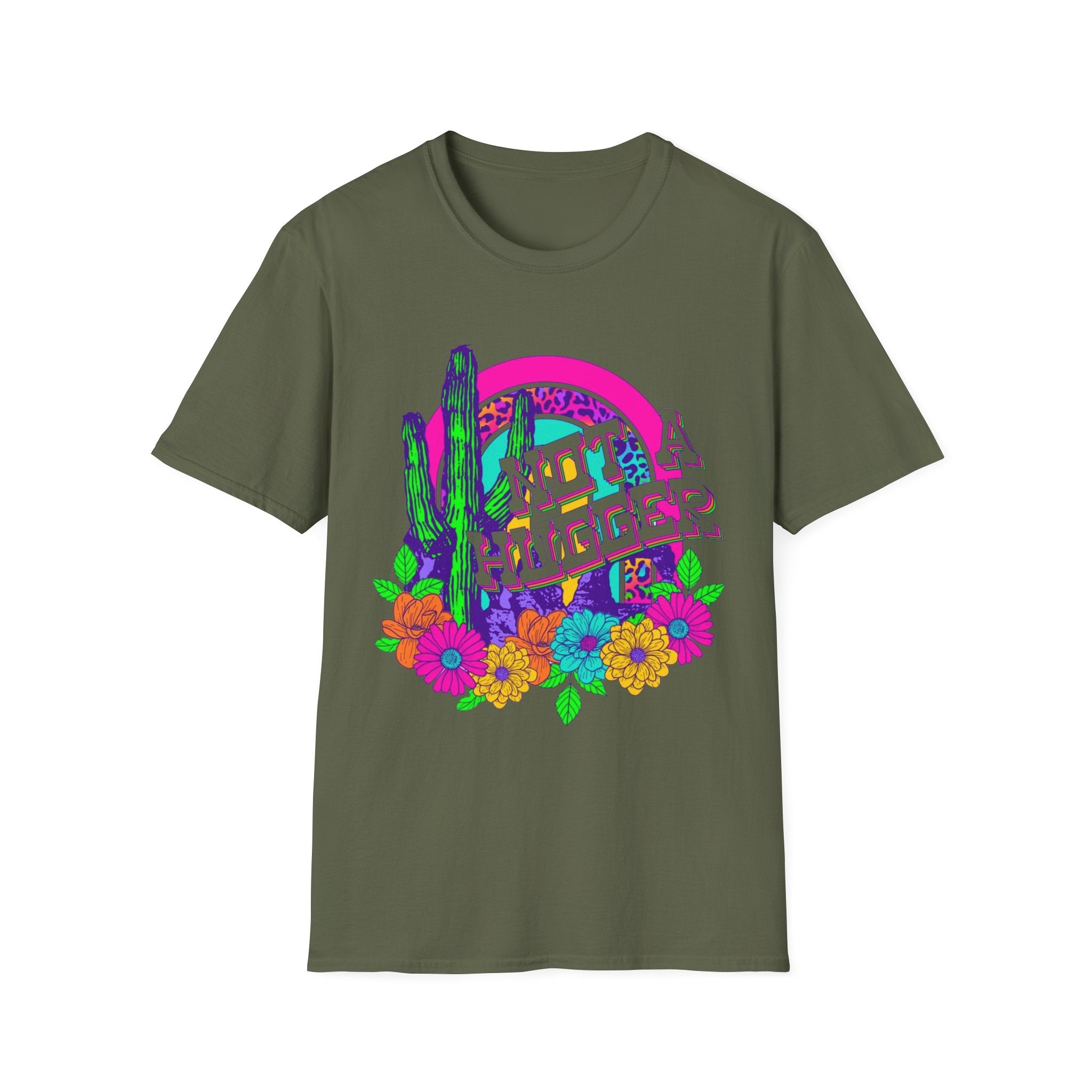 Not A Hugger Cactus T-Shirt — Retro Floral Desert Graphic Tee