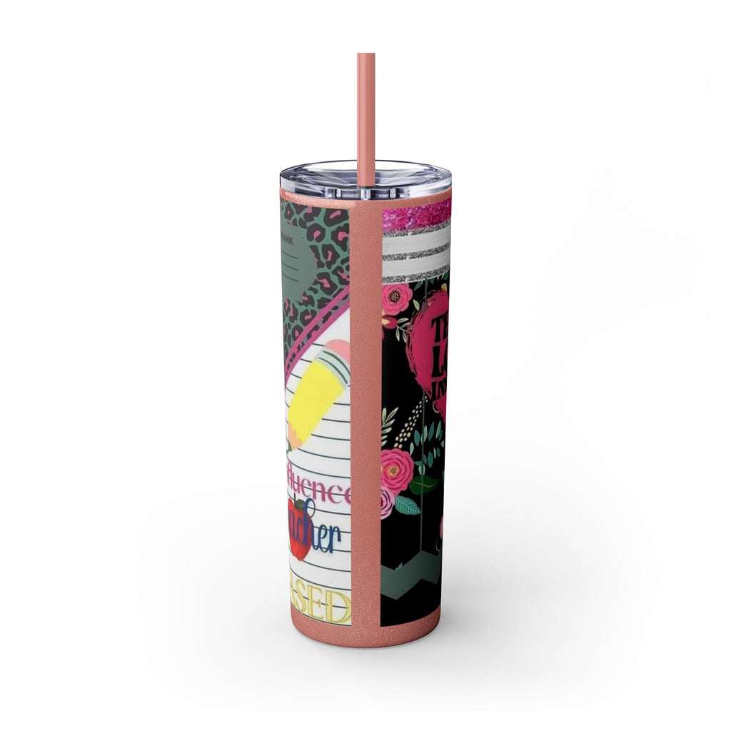 Teacher Skinny Tumbler with Straw — 20oz