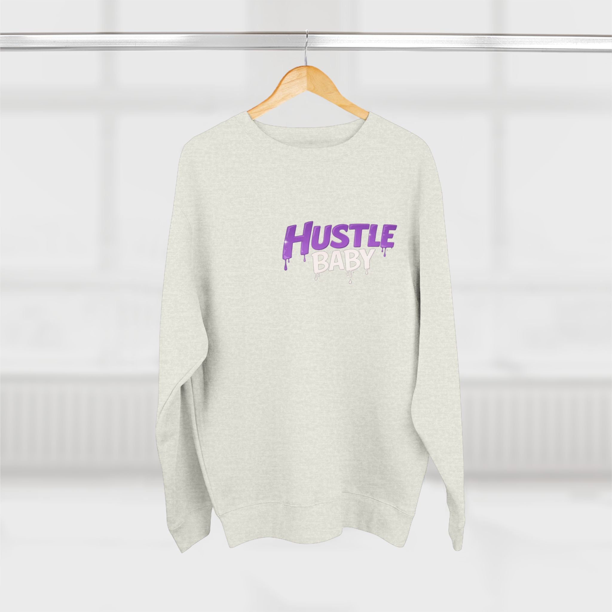 Hustle Baby Crewneck Sweatshirt – SWO Hustle Baby Front Logo & Back Graphic