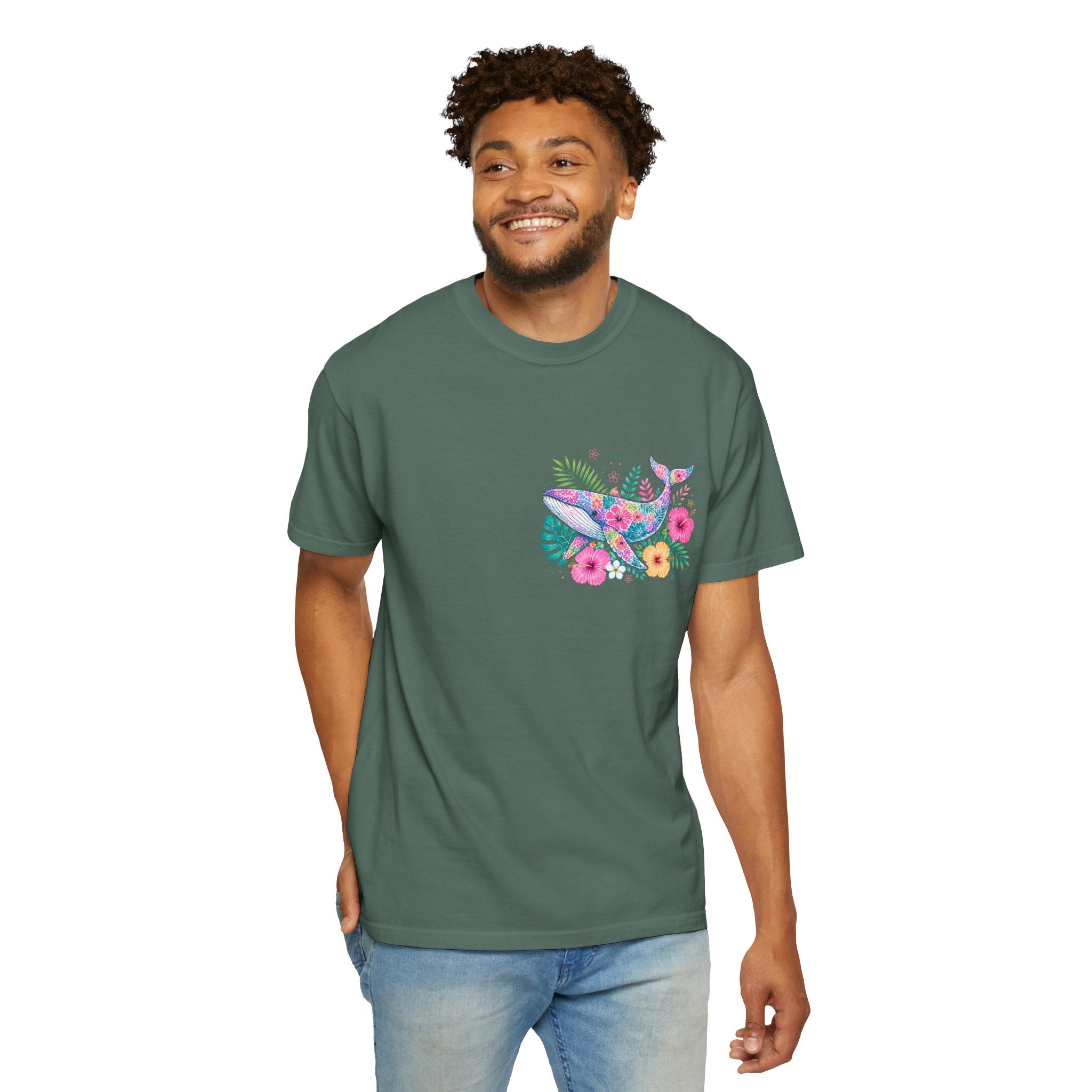 Miami Beach Club T‑Shirt — Retro Flamingo Tropical Floral Graphic Tee