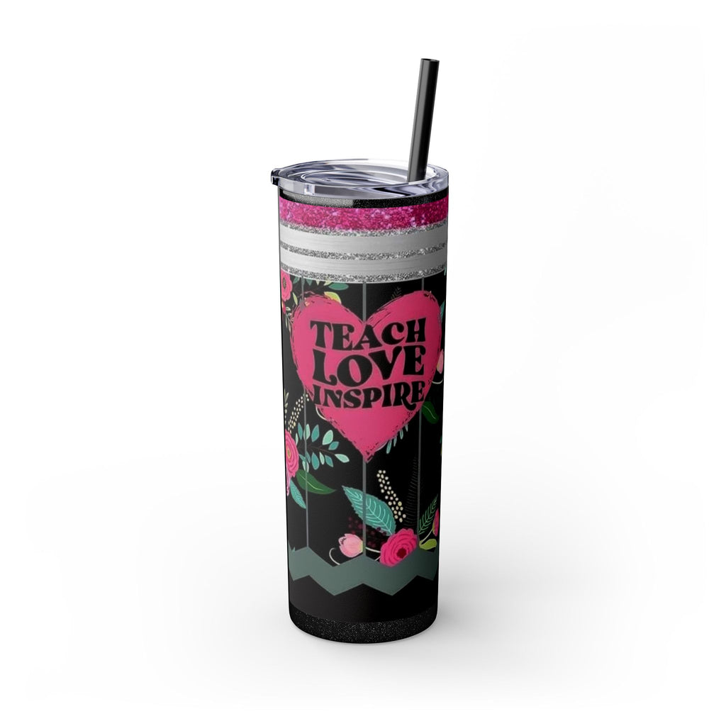 Teacher Skinny Tumbler with Straw — 20oz