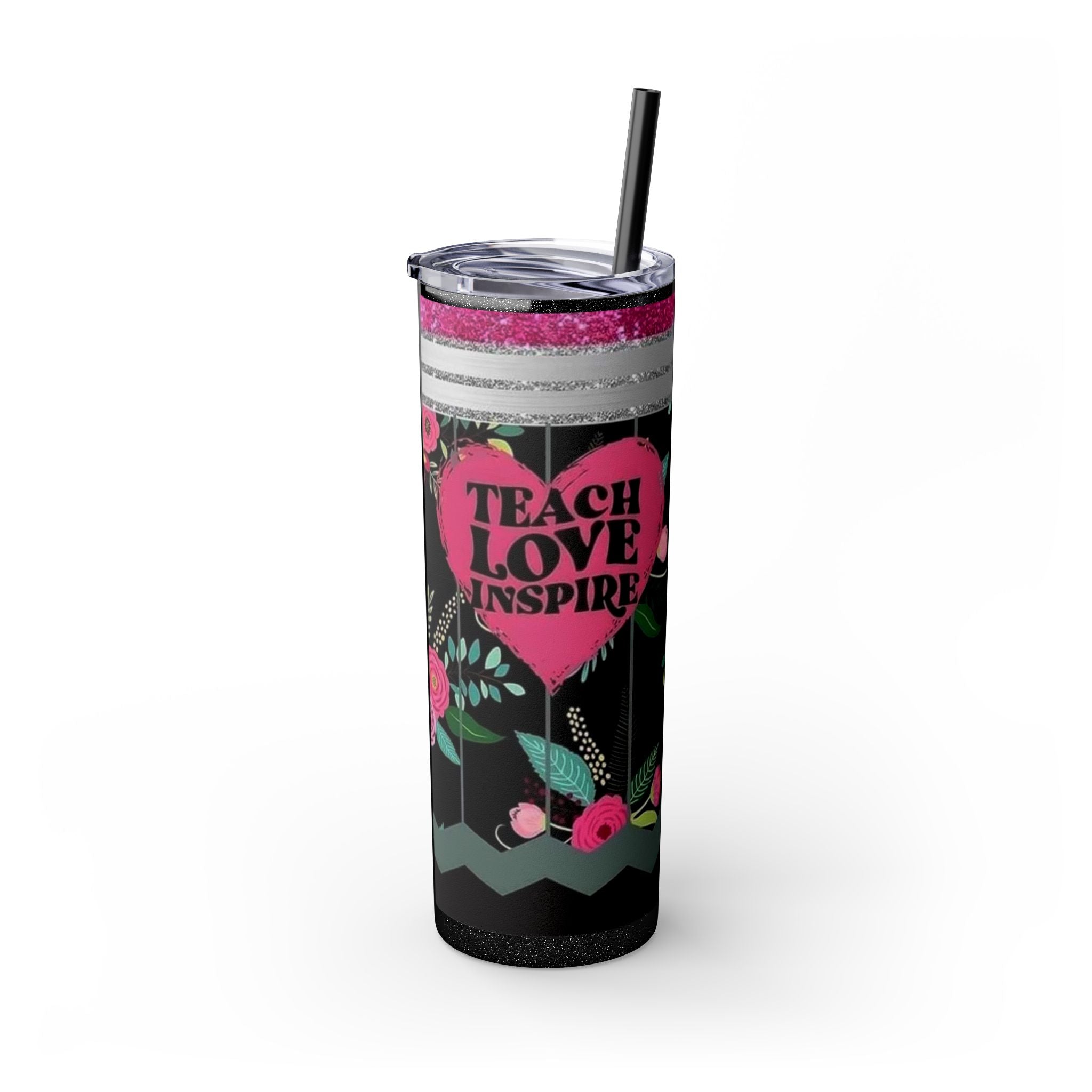 Teacher Skinny Tumbler with Straw — 20oz
