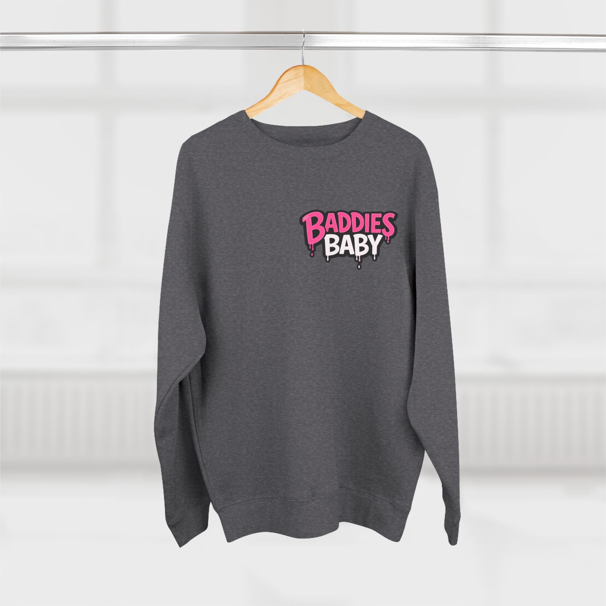 Baddies Baby Crewneck Sweatshirt — Cute Badass Cartoon Graphic