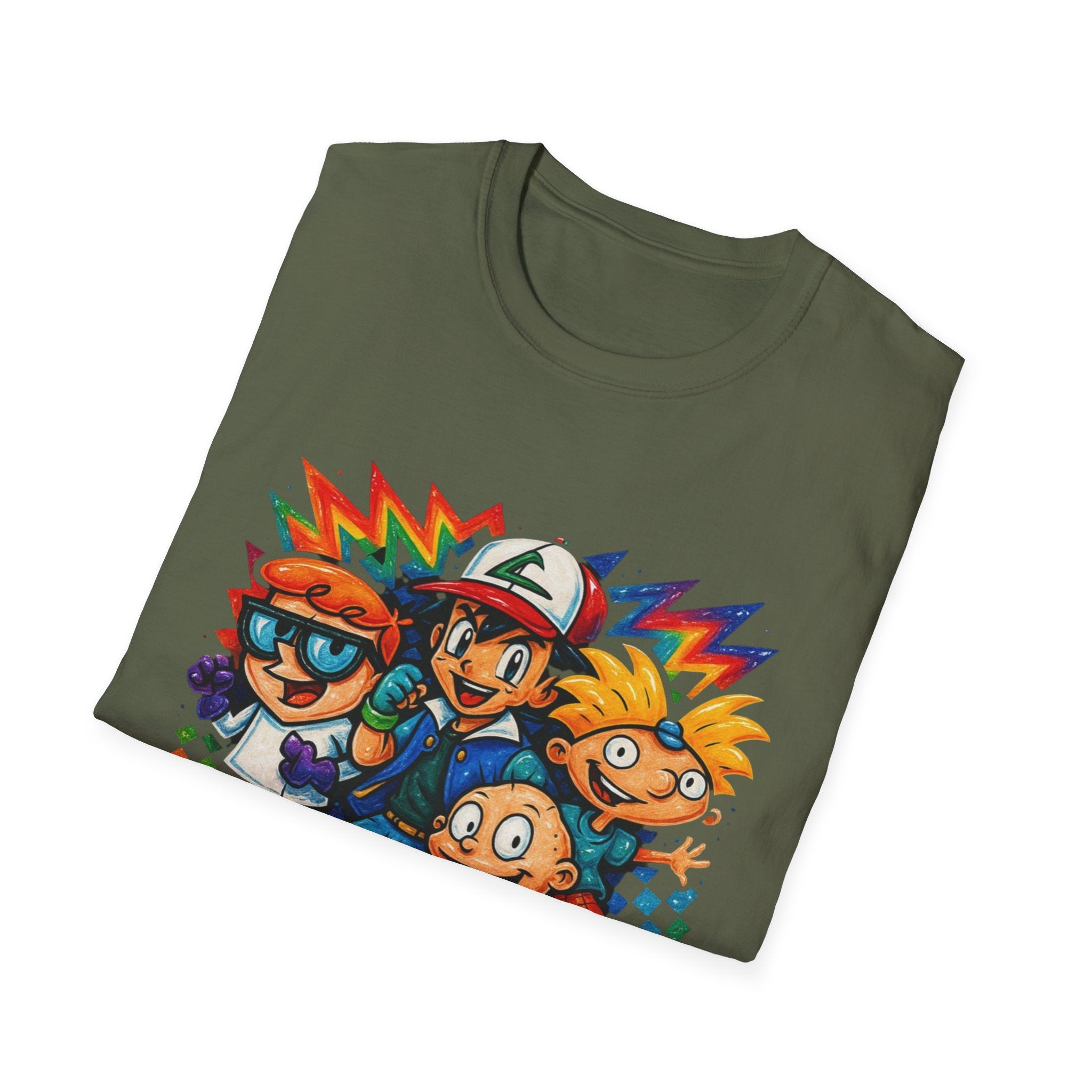 90s Crew T-Shirt — Retro Cartoon Nostalgia Tee