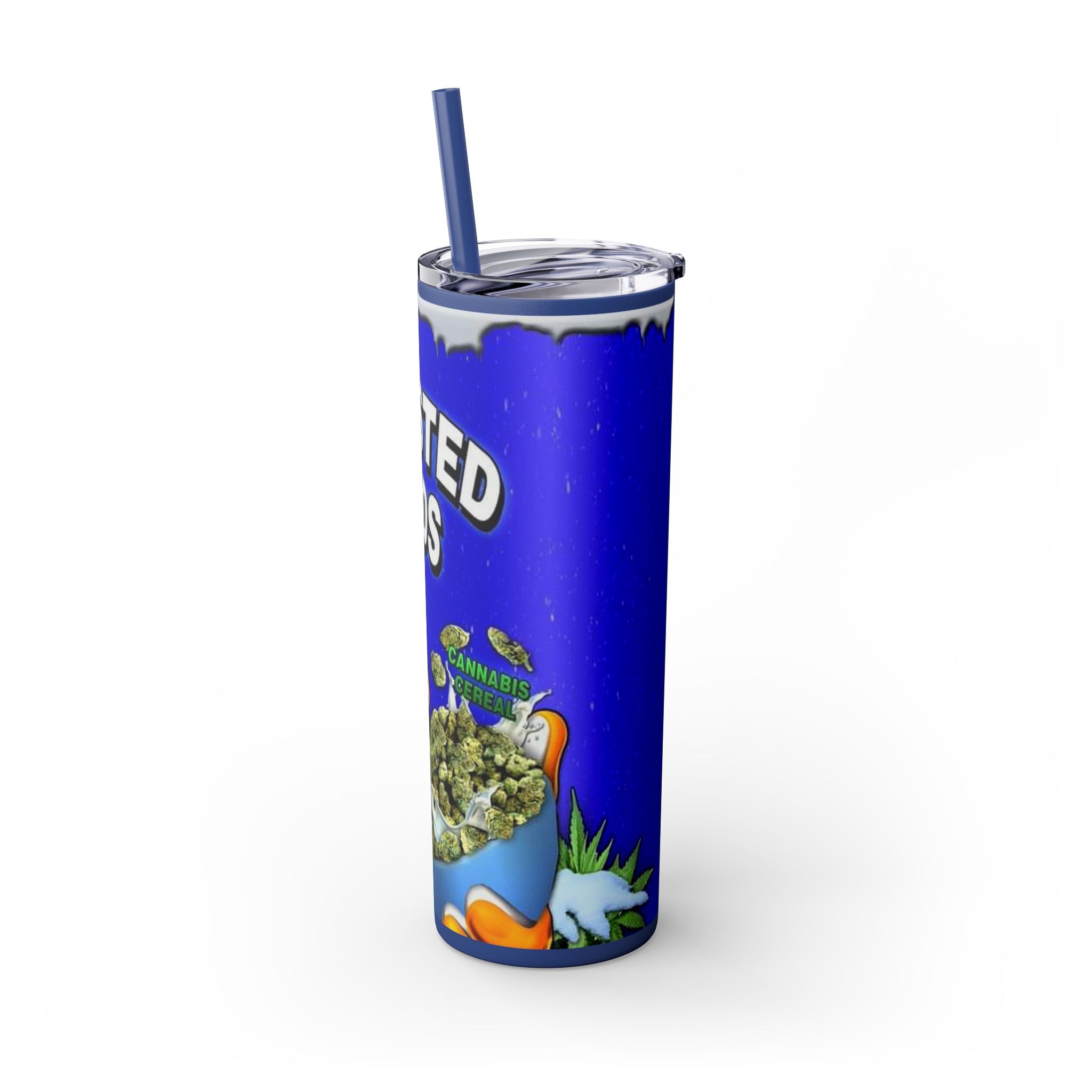 Frosted Buds 20oz Skinny Tumbler with Straw