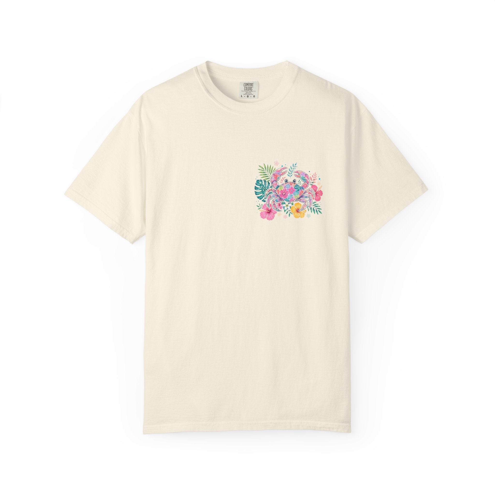 T-Shirt — "Sun Sand" Tropical Palm Floral Graphic Tee