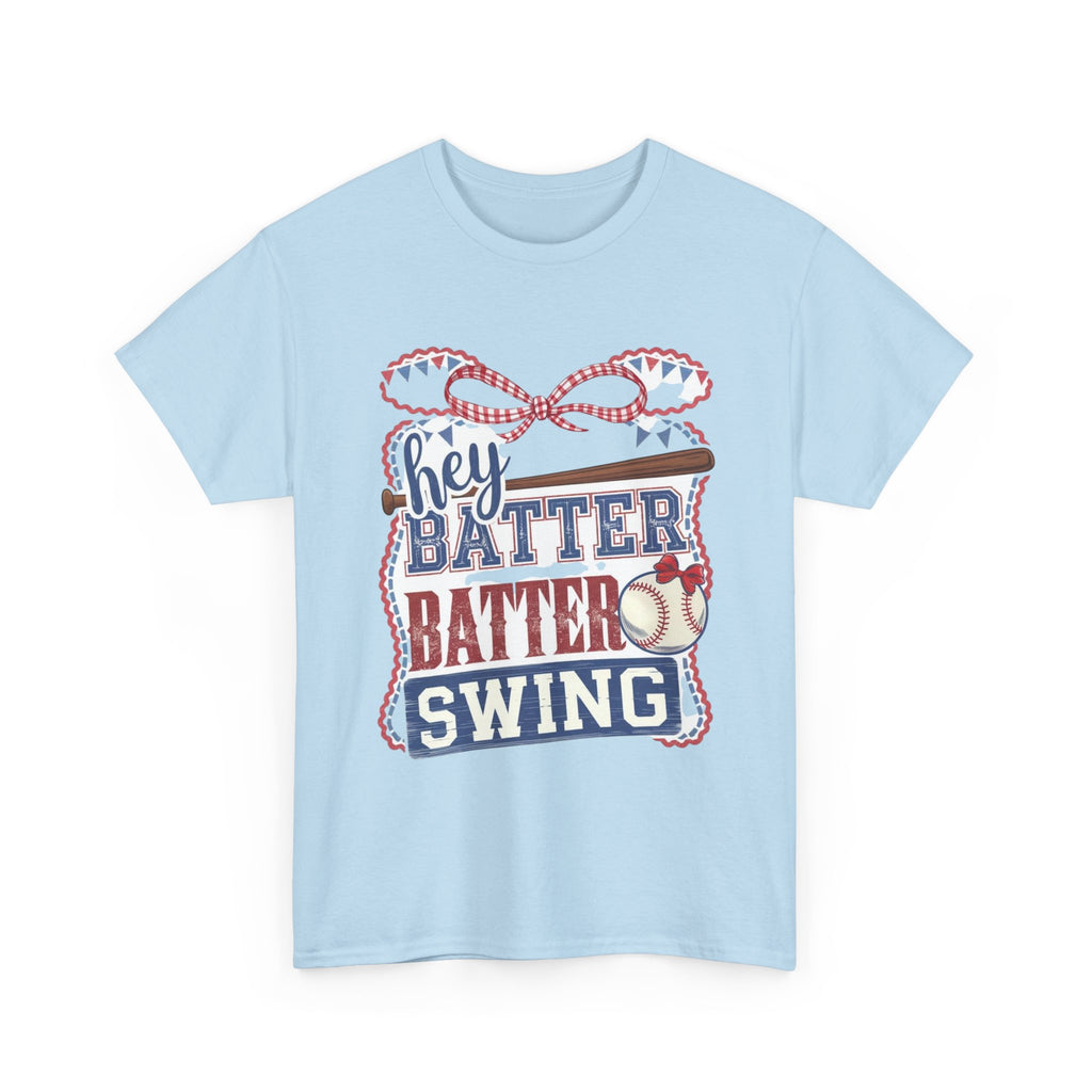 Baseball Tee — “Hey Batter Batter Swing” Graphic Shirt