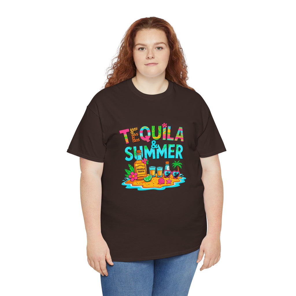 Tequila Summer Tee – Tropical Beach Cocktail Graphic T-Shirt
