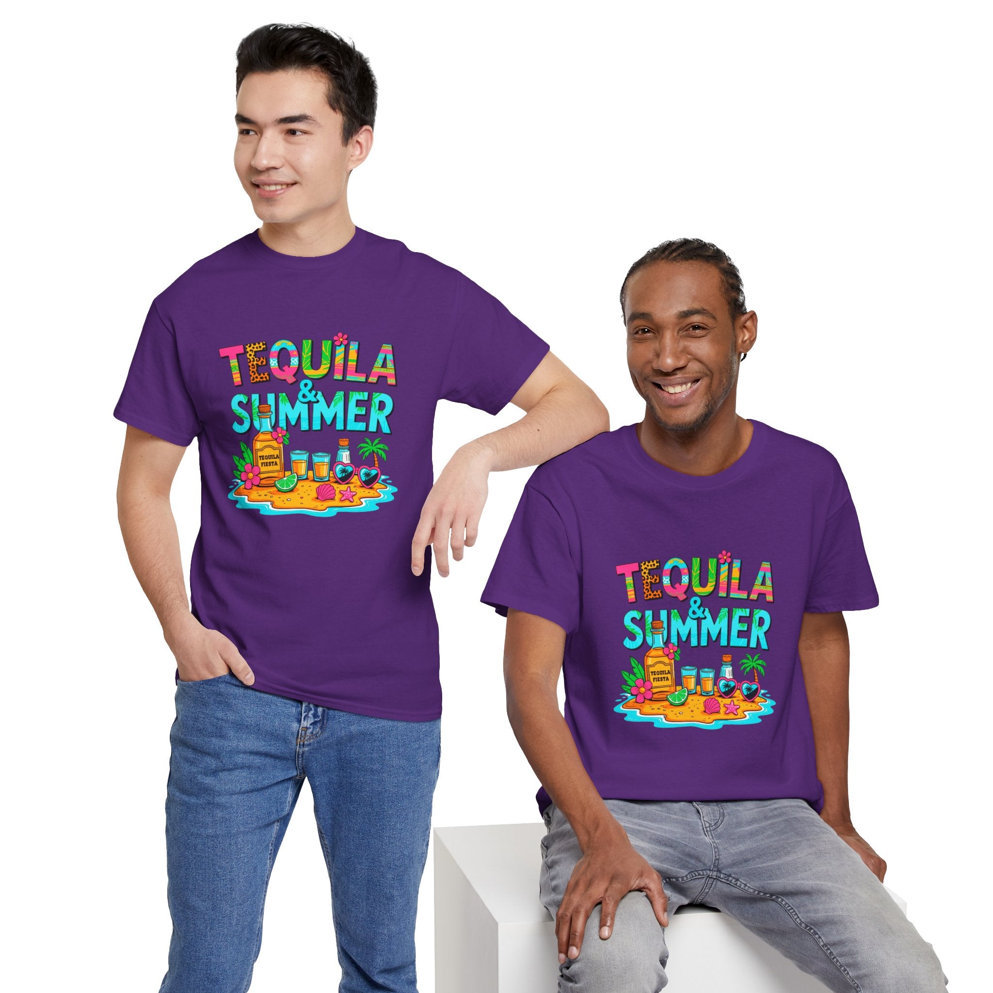 Tequila Summer Tee – Tropical Beach Cocktail Graphic T-Shirt