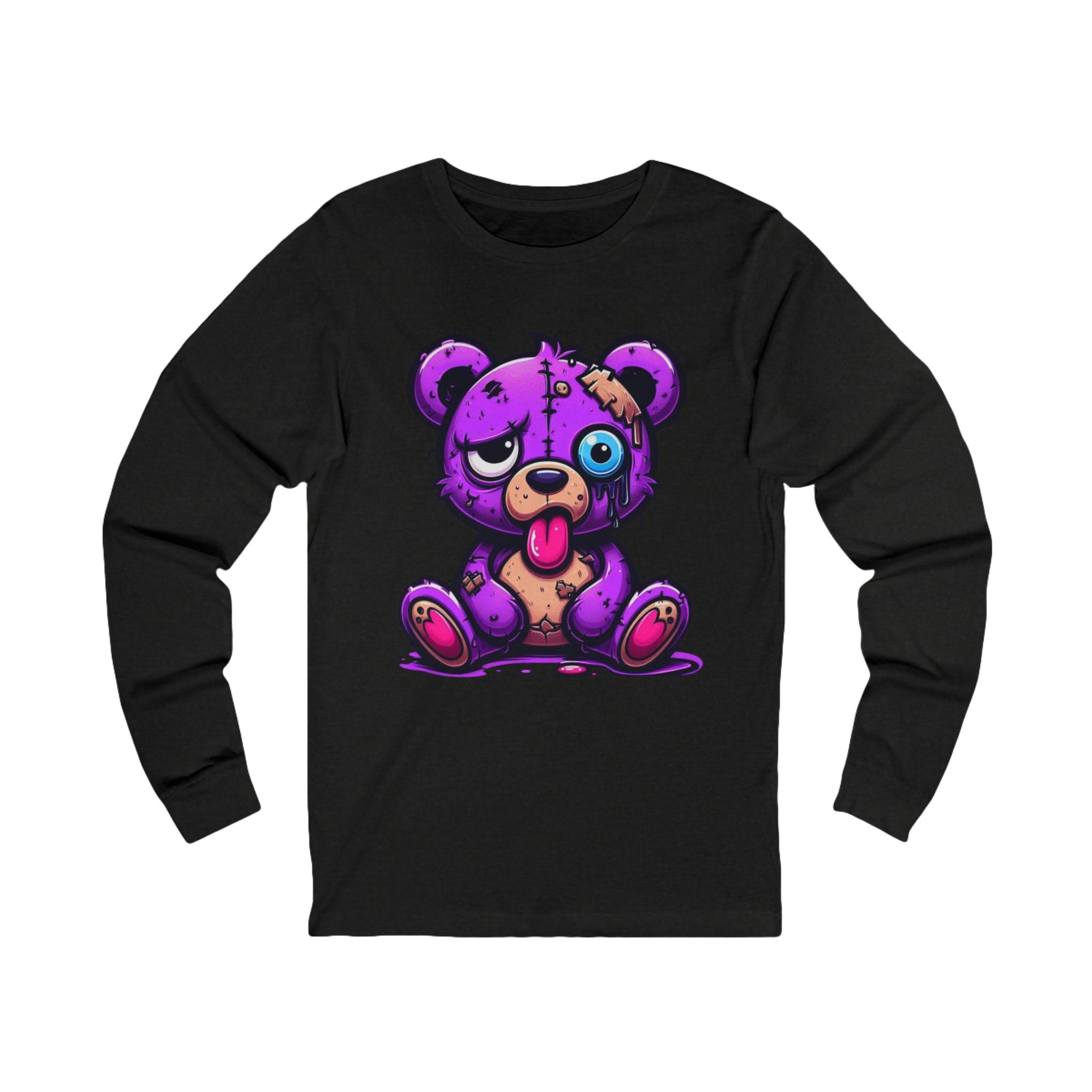 Bear Graphic Long Sleeve Tee — Cute Bear Shirt for Casual Wear