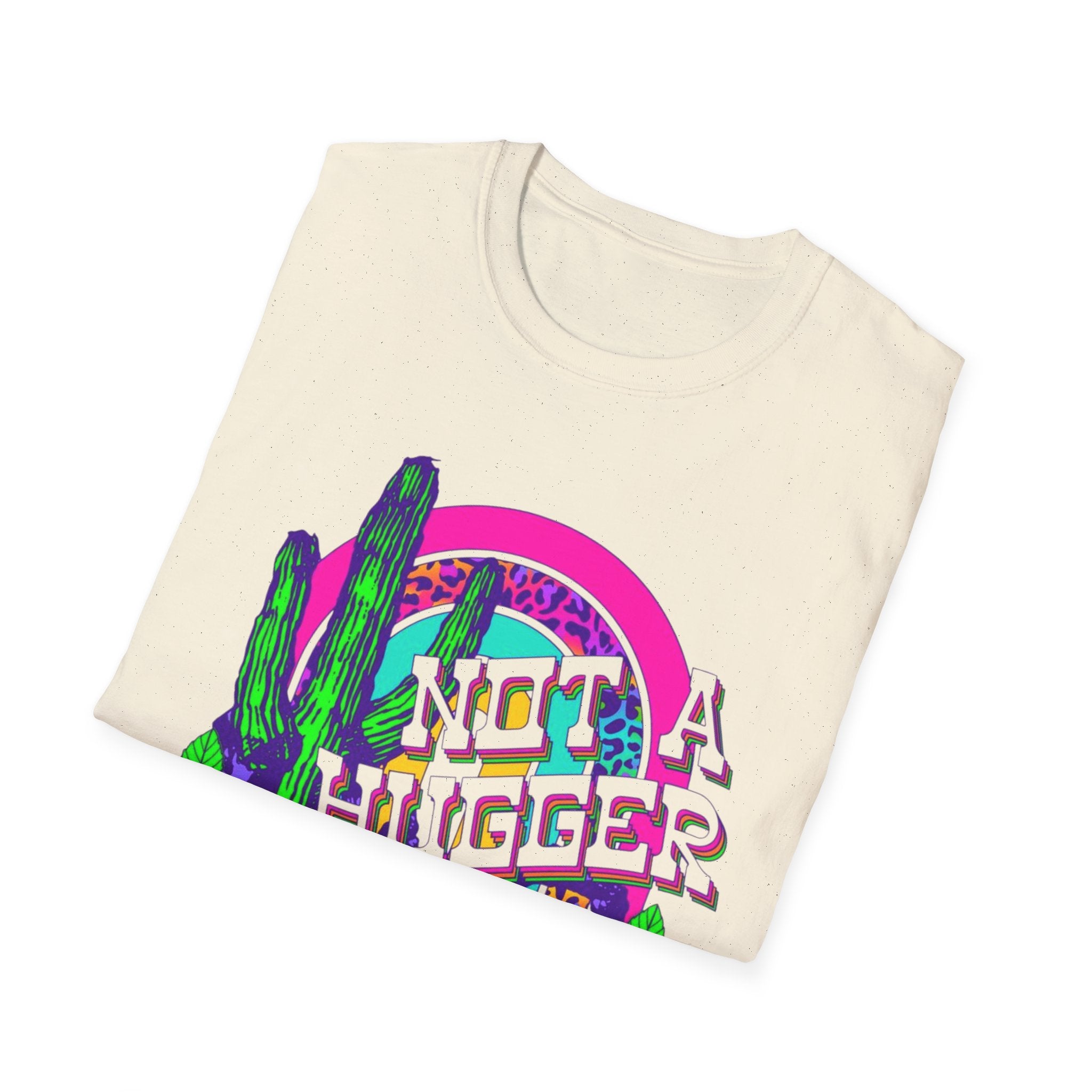 Not A Hugger Cactus T-Shirt — Retro Floral Desert Graphic Tee