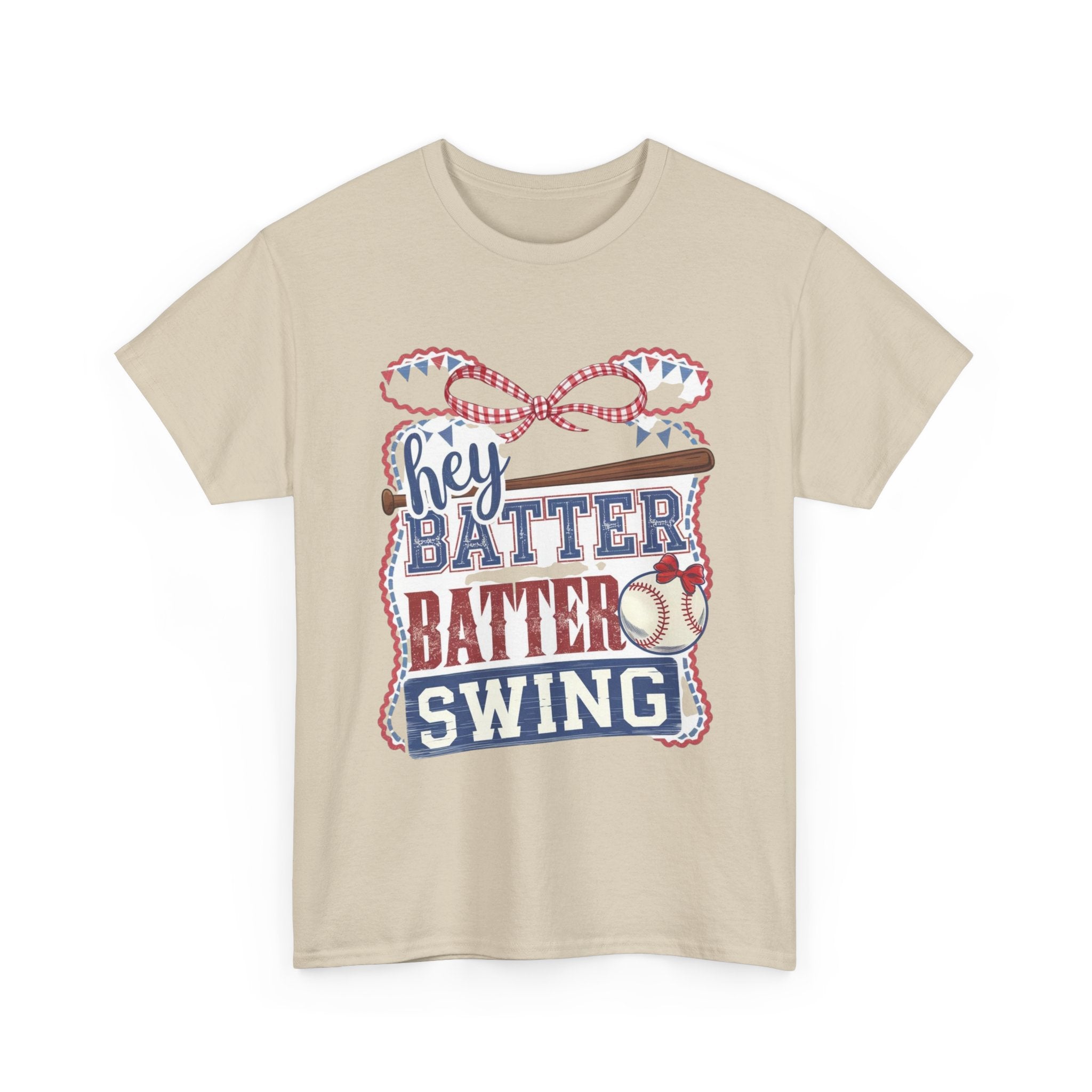 Baseball Tee — “Hey Batter Batter Swing” Graphic Shirt