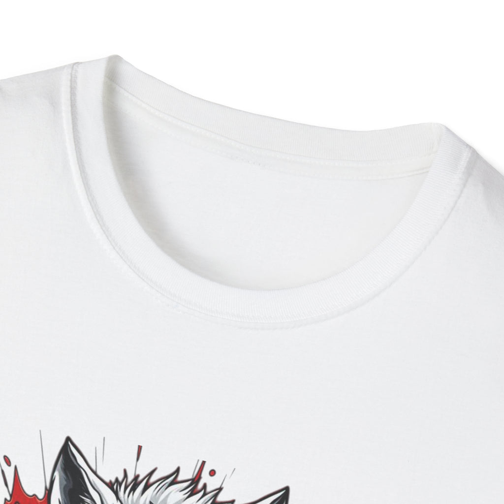 Wolf Suit T-Shirt — Wolf in Suit Graphic Tee (Bold Red Splash)