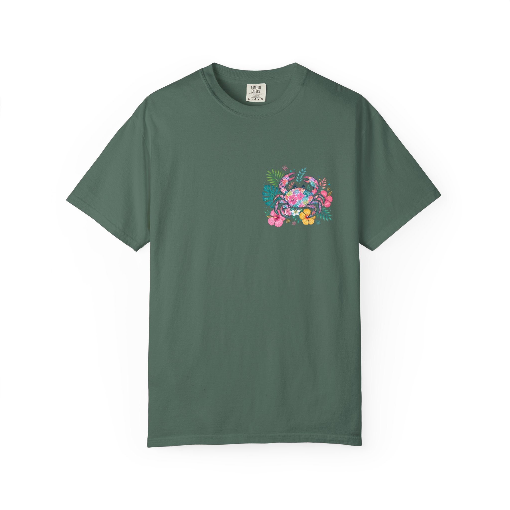 T-Shirt — "Sun Sand" Tropical Palm Floral Graphic Tee