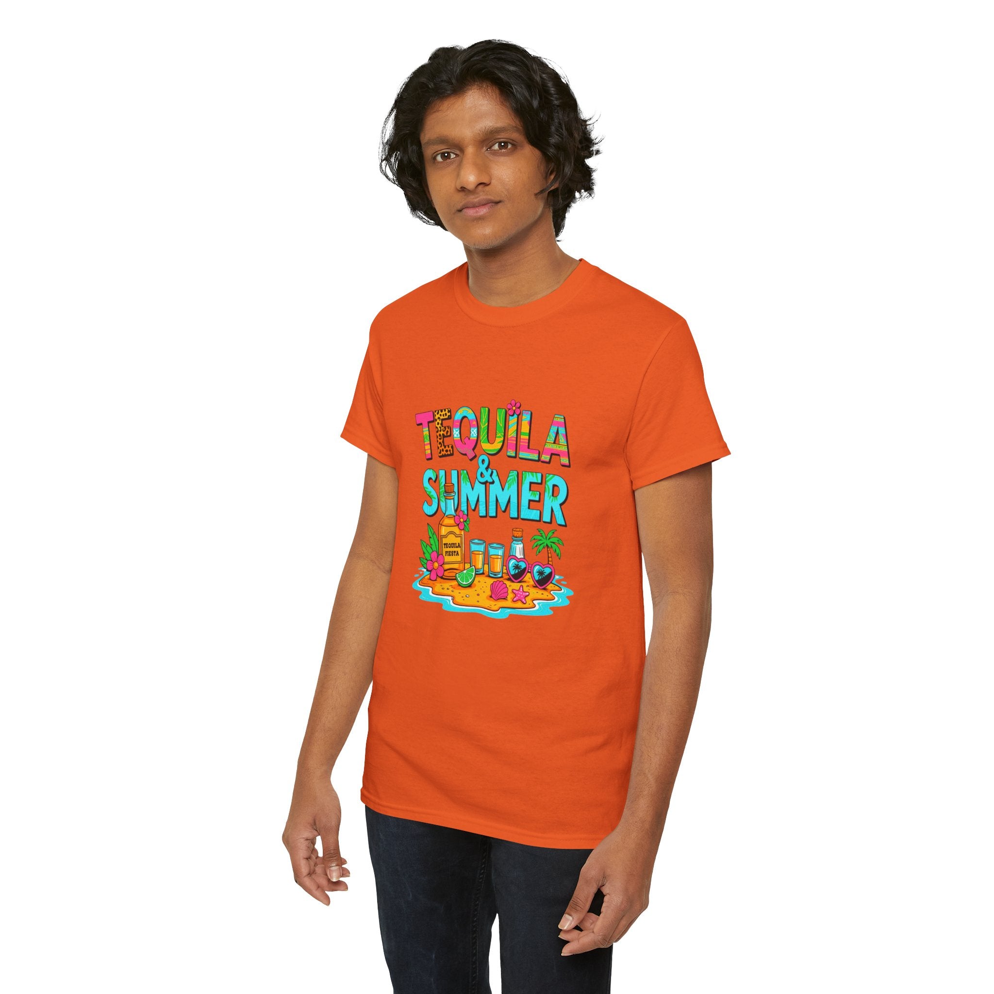 Tequila Summer Tee – Tropical Beach Cocktail Graphic T-Shirt
