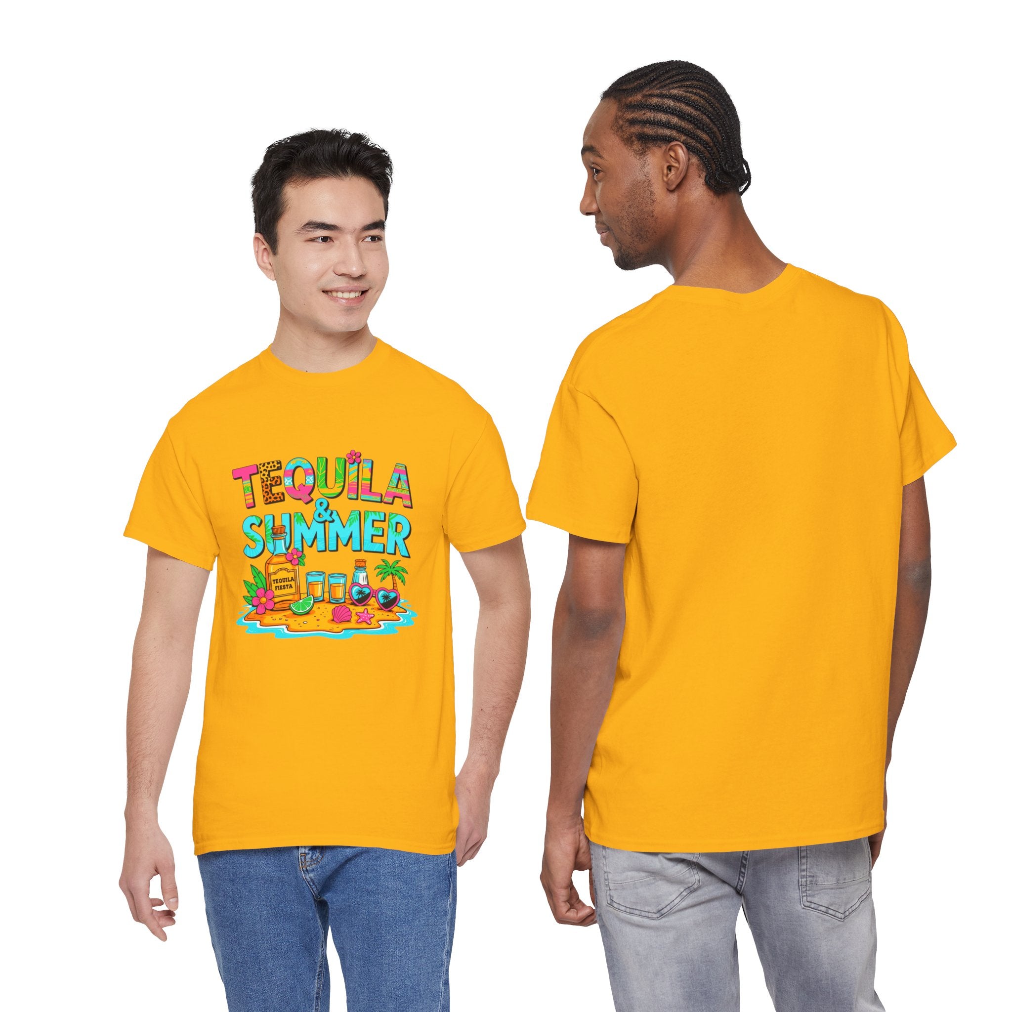 Tequila Summer Tee – Tropical Beach Cocktail Graphic T-Shirt