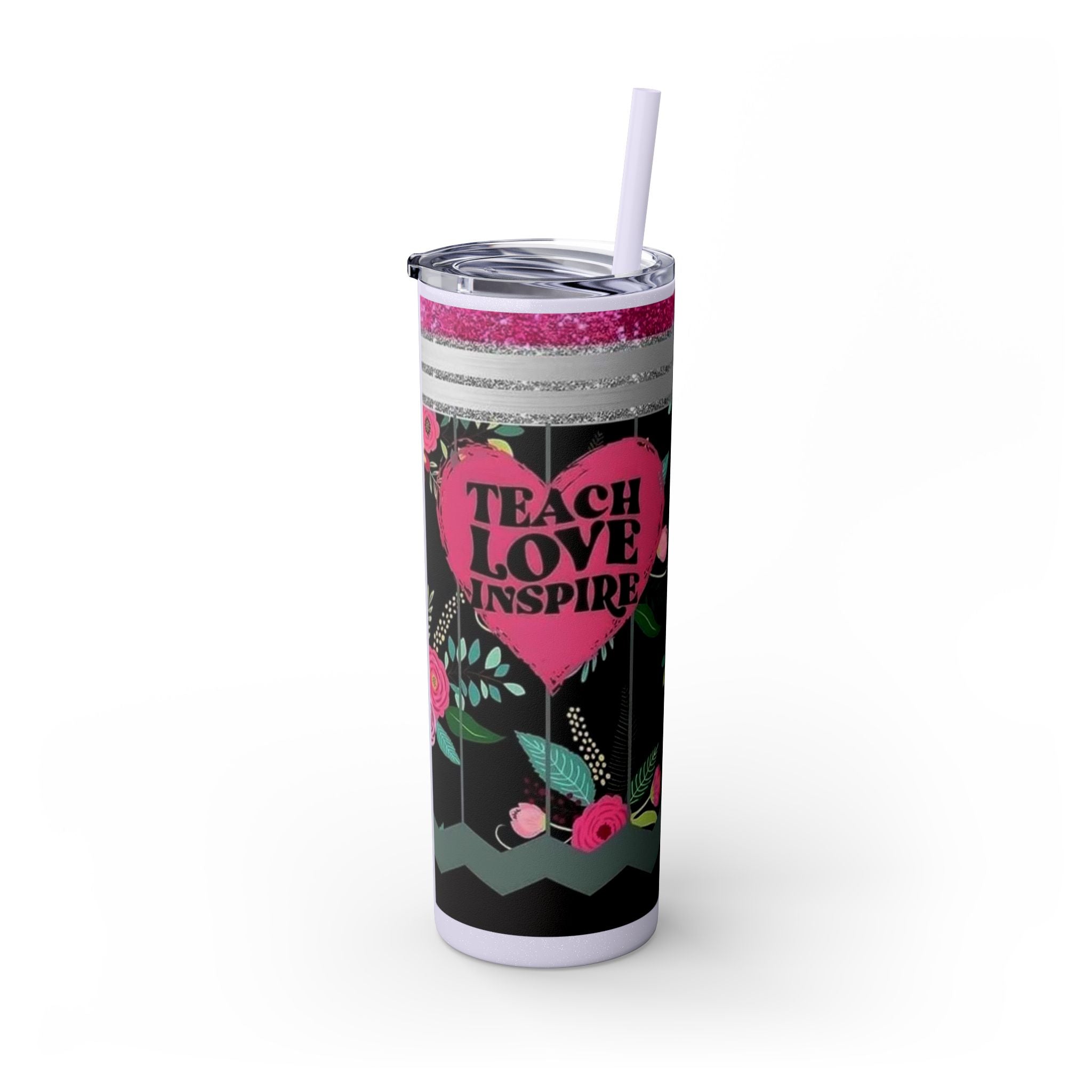 Teacher Skinny Tumbler with Straw — 20oz