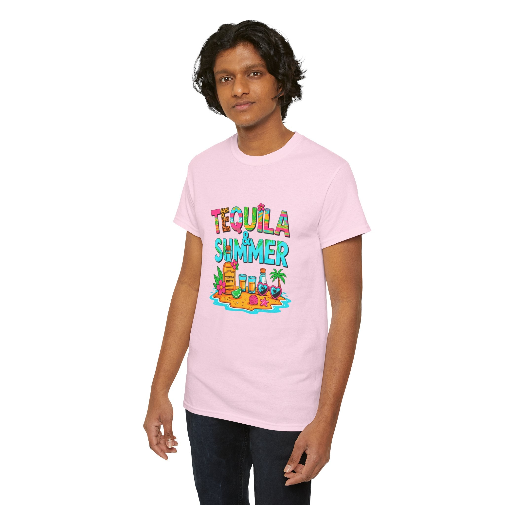 Tequila Summer Tee – Tropical Beach Cocktail Graphic T-Shirt