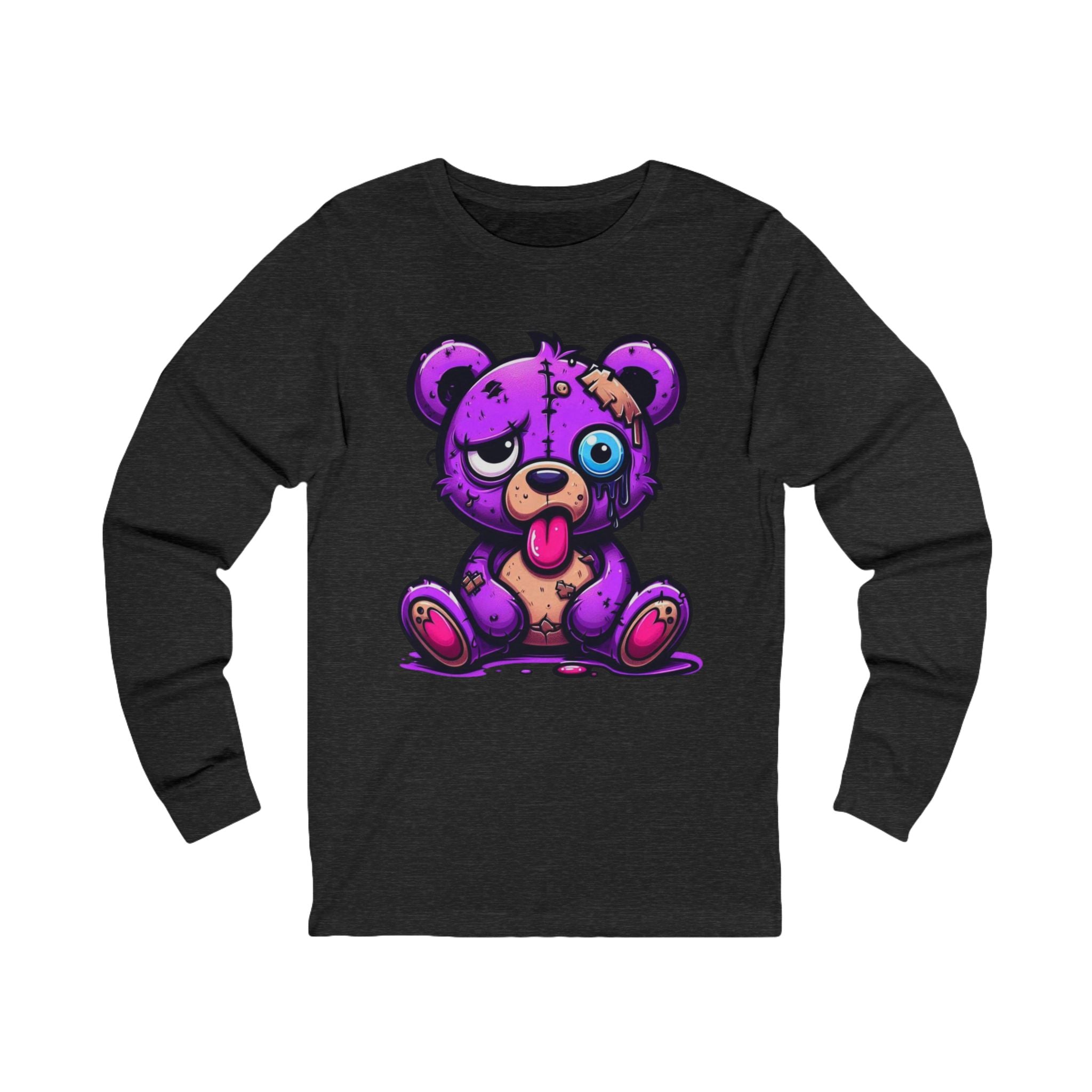 Bear Graphic Long Sleeve Tee — Cute Bear Shirt for Casual Wear