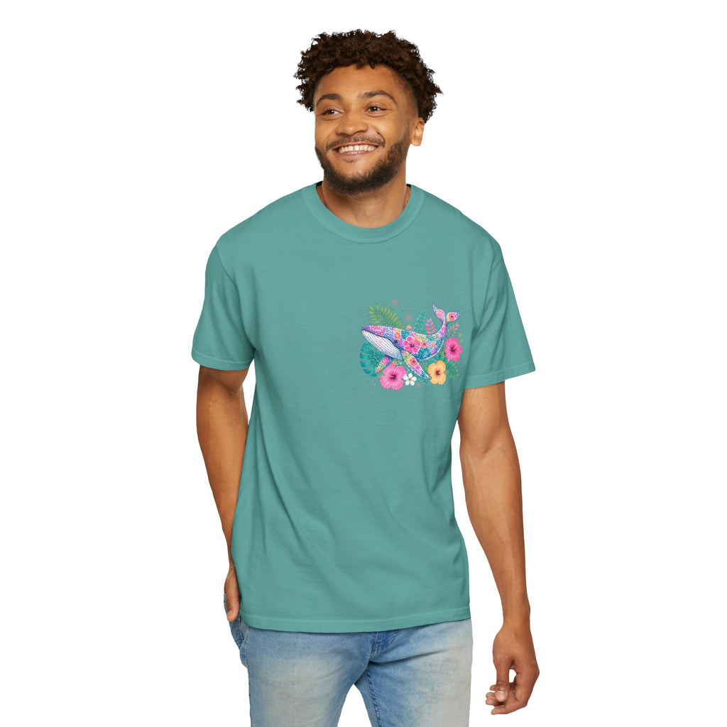 Miami Beach Club T‑Shirt — Retro Flamingo Tropical Floral Graphic Tee