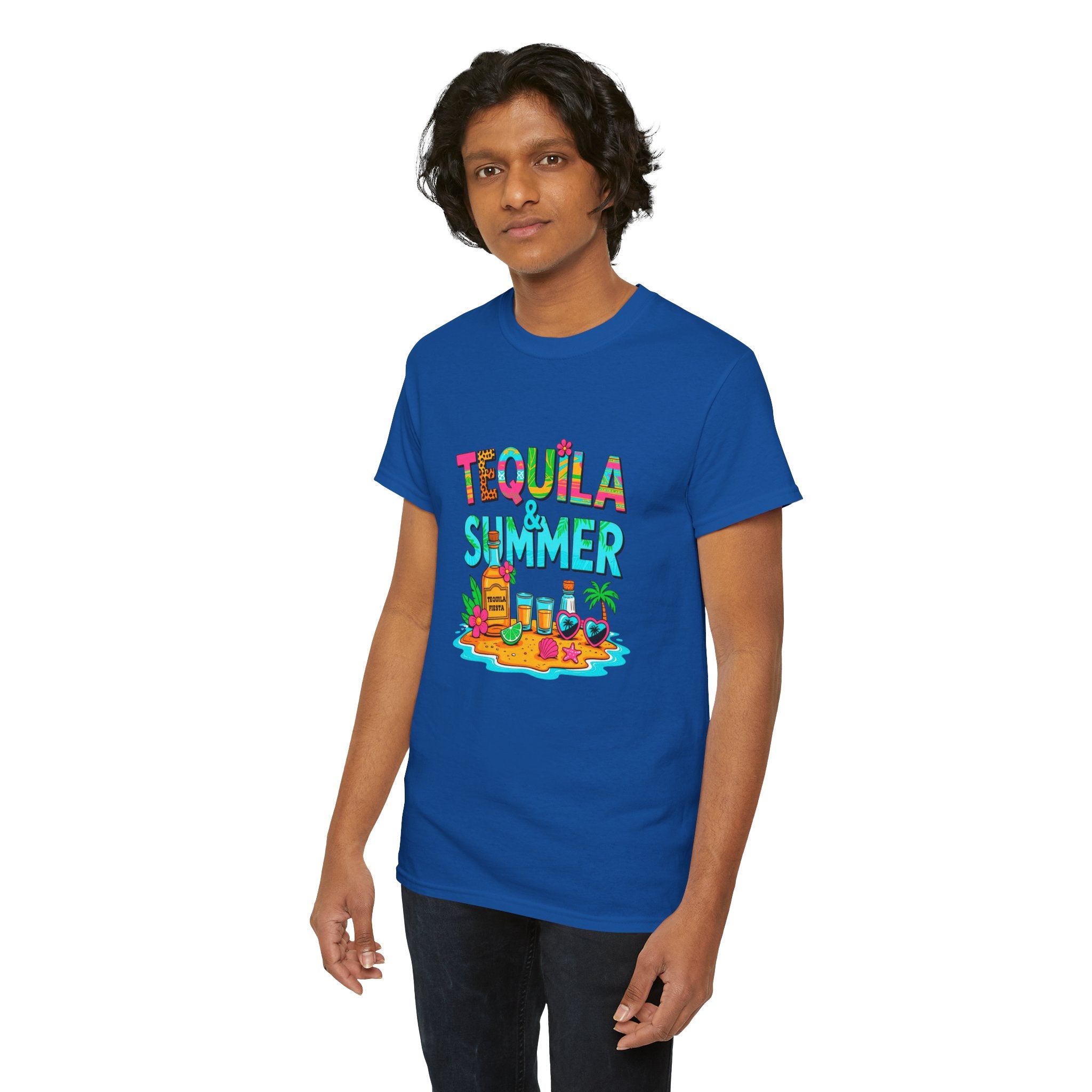 Tequila Summer Tee – Tropical Beach Cocktail Graphic T-Shirt