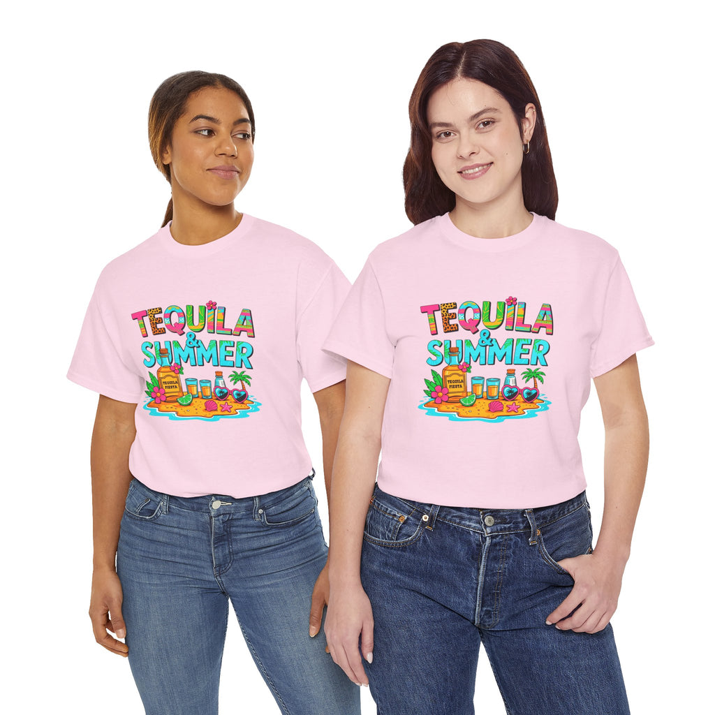 Tequila Summer Tee – Tropical Beach Cocktail Graphic T-Shirt
