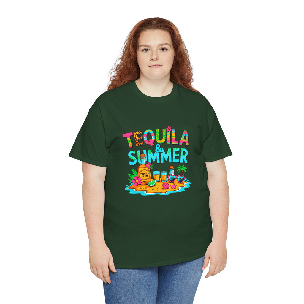 Tequila Summer Tee – Tropical Beach Cocktail Graphic T-Shirt