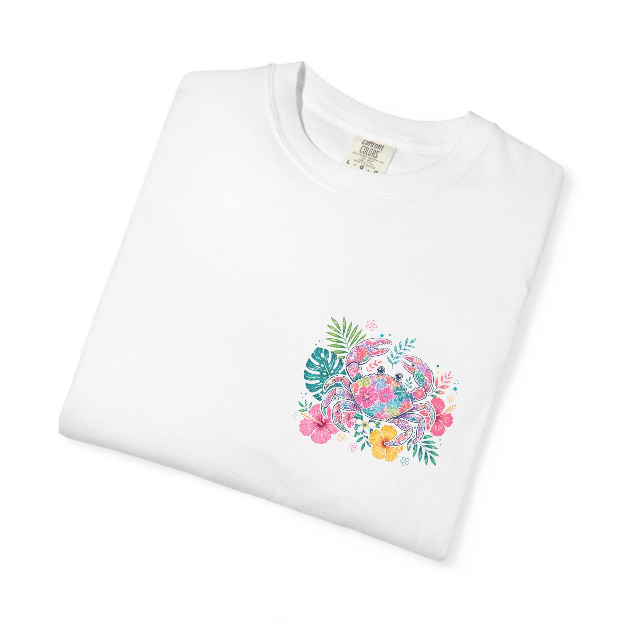 T-Shirt — "Sun Sand" Tropical Palm Floral Graphic Tee