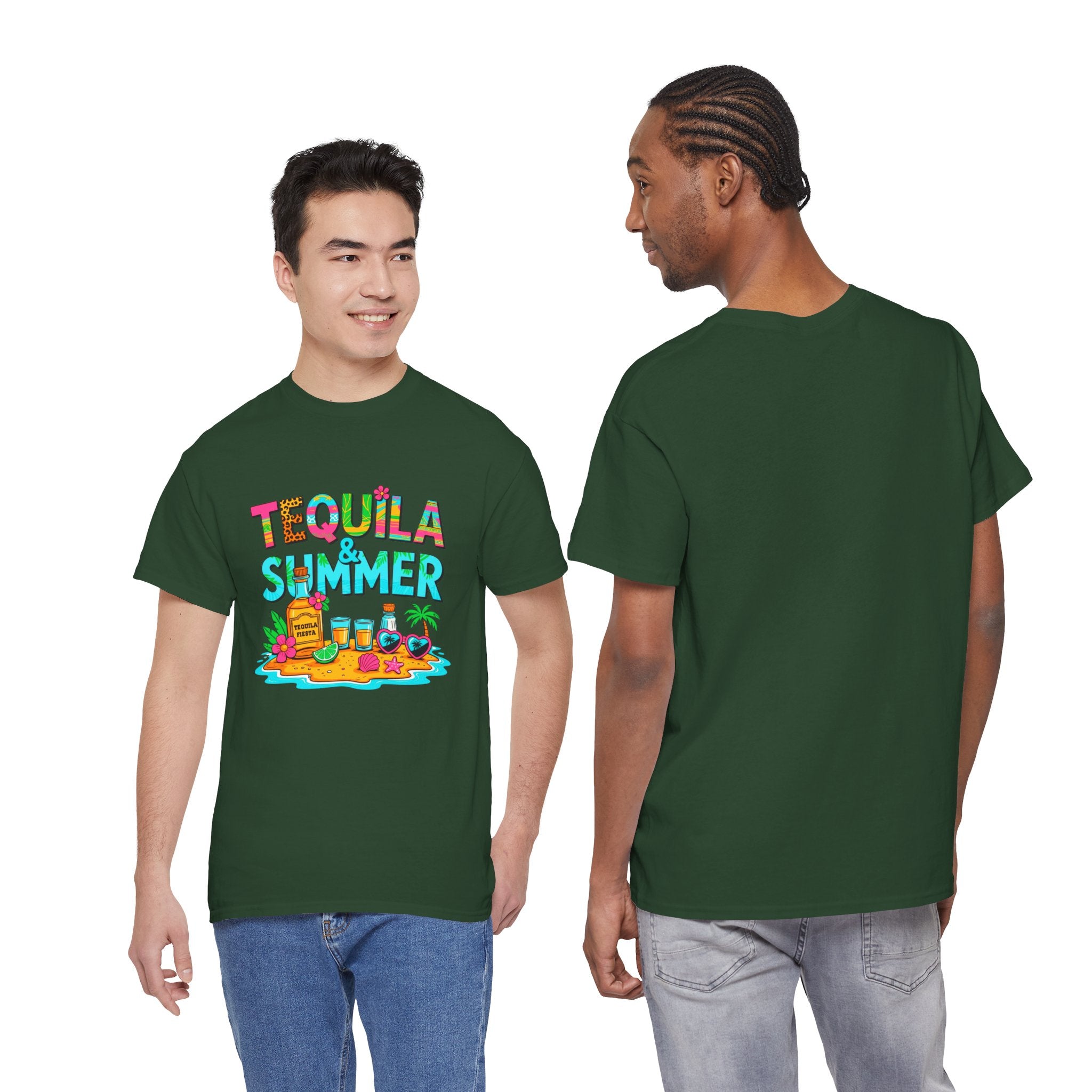 Tequila Summer Tee – Tropical Beach Cocktail Graphic T-Shirt