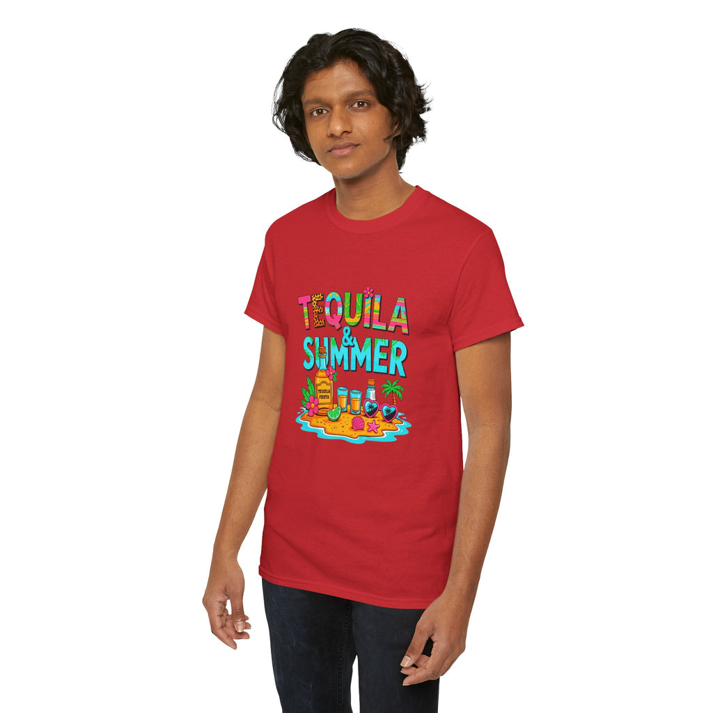 Tequila Summer Tee – Tropical Beach Cocktail Graphic T-Shirt