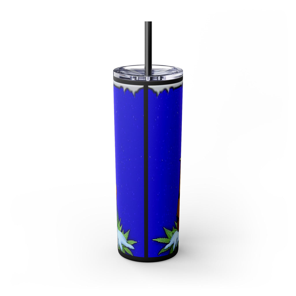 Frosted Buds 20oz Skinny Tumbler with Straw
