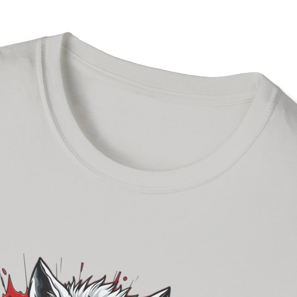 Wolf Suit T-Shirt — Wolf in Suit Graphic Tee (Bold Red Splash)