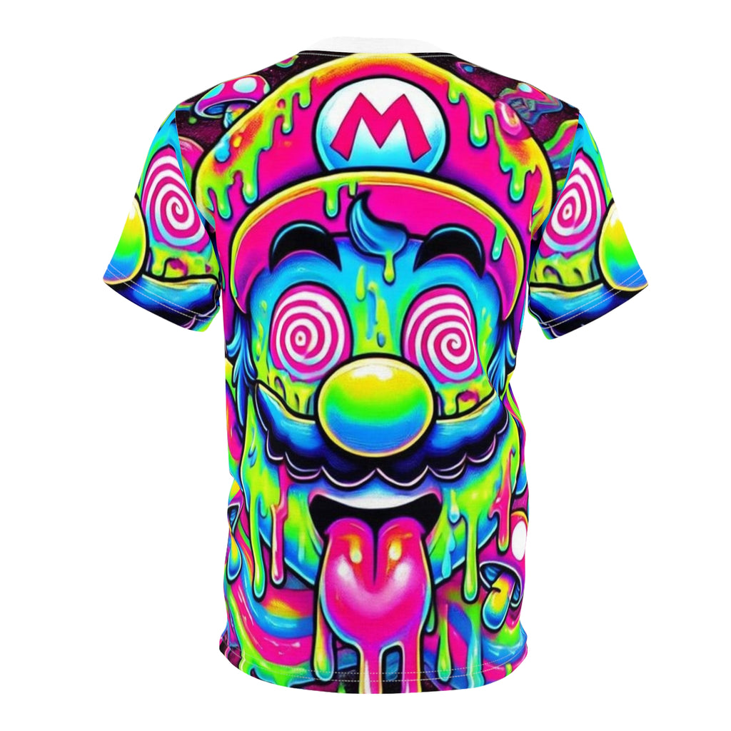 Psychedelic Drip Mario All-Over Print Tee
