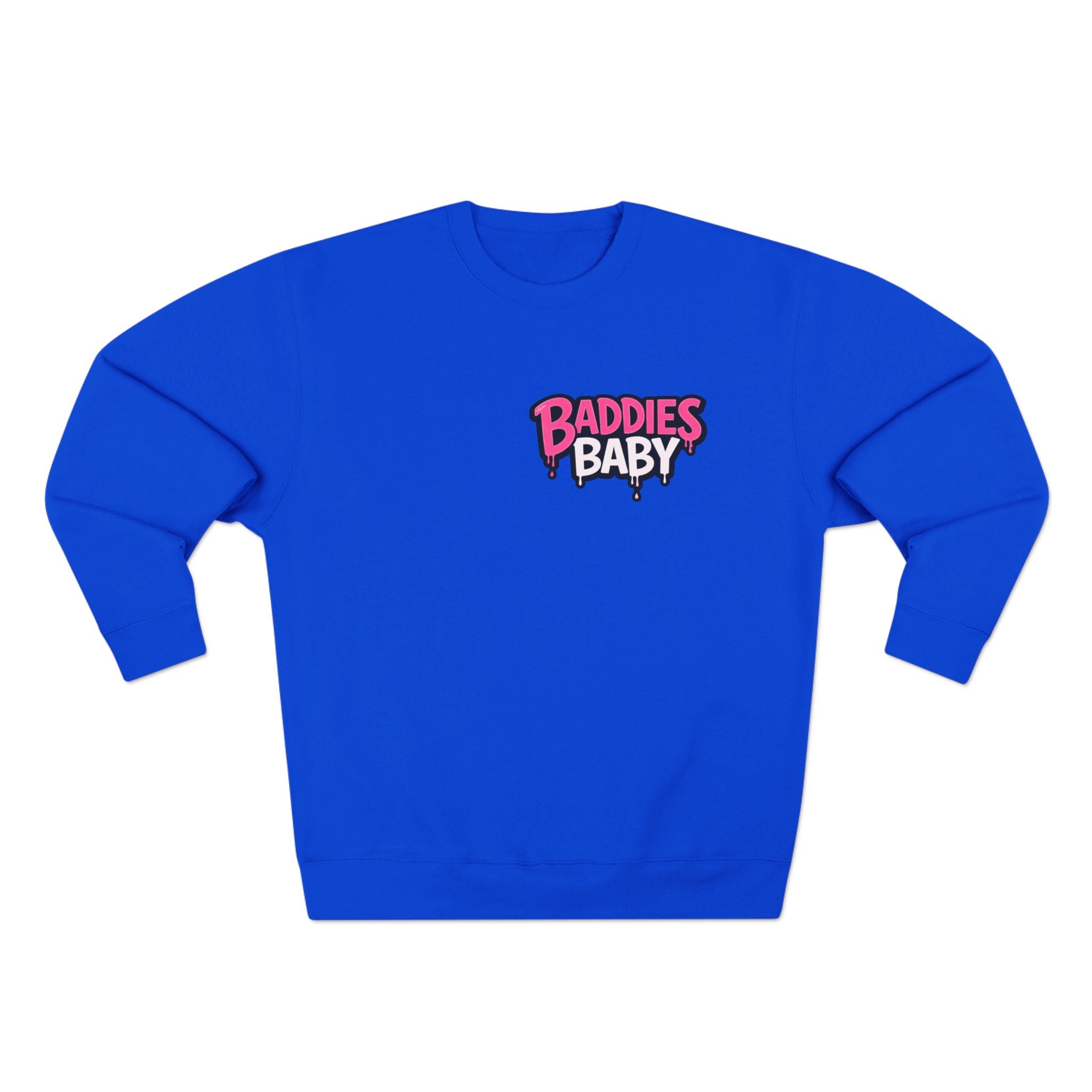 Baddies Baby Crewneck Sweatshirt — Cute Badass Cartoon Graphic