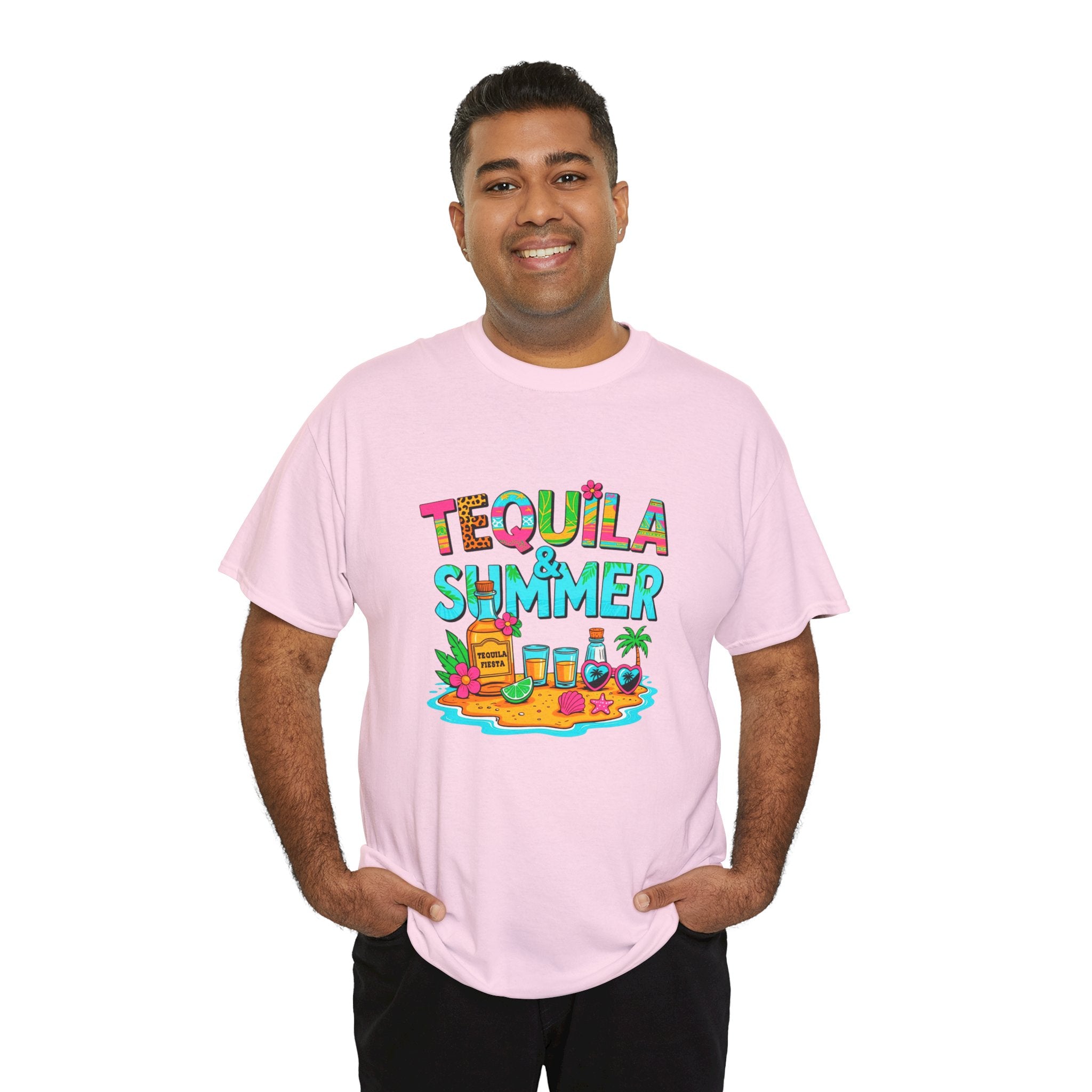 Tequila Summer Tee – Tropical Beach Cocktail Graphic T-Shirt