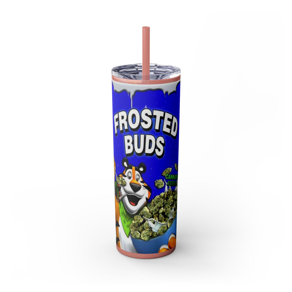 Frosted Buds 20oz Skinny Tumbler with Straw