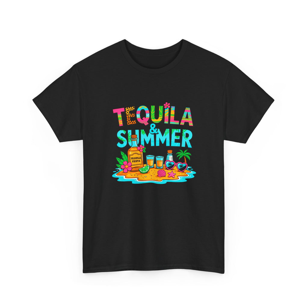 Tequila Summer Tee – Tropical Beach Cocktail Graphic T-Shirt