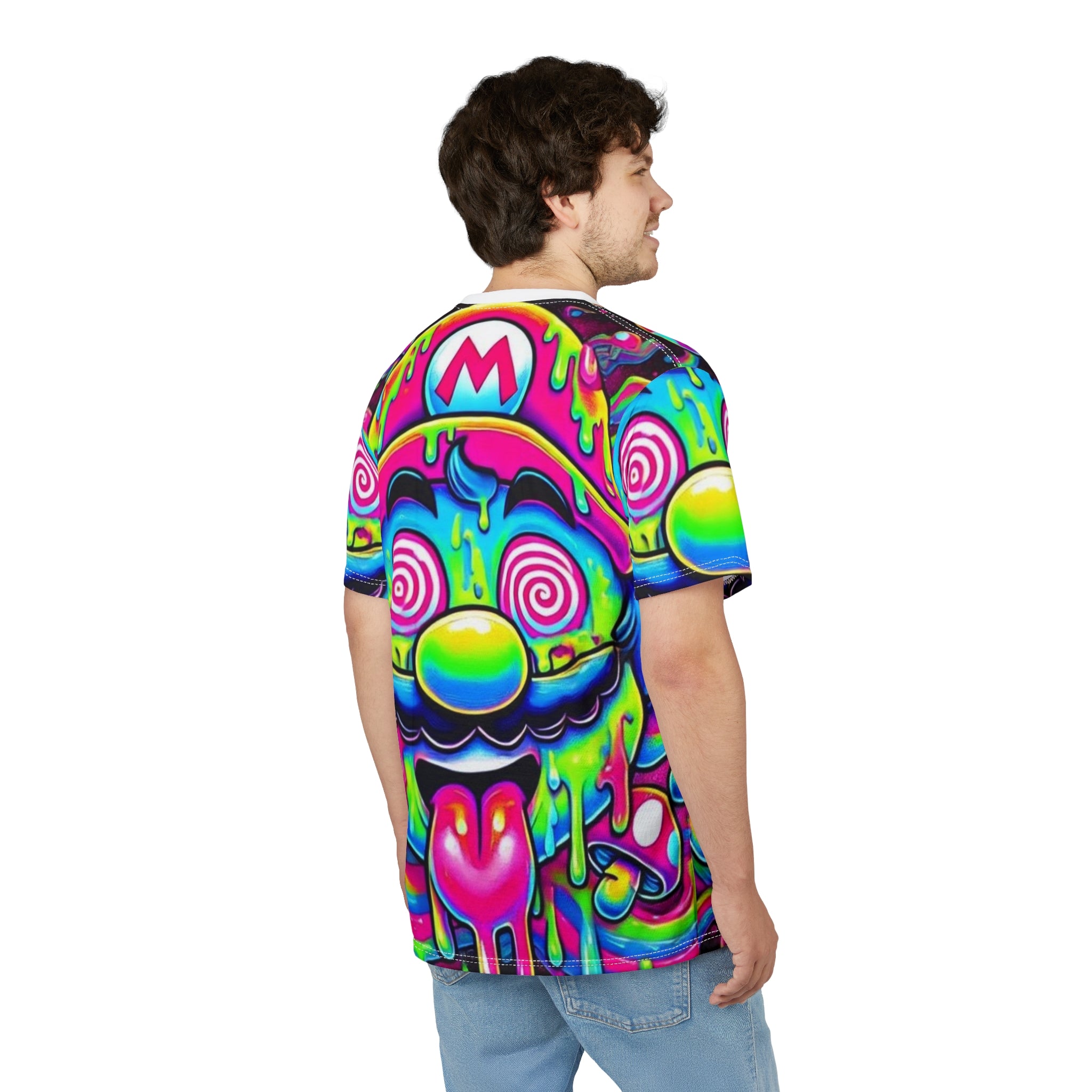 Psychedelic Drip Mario All-Over Print Tee