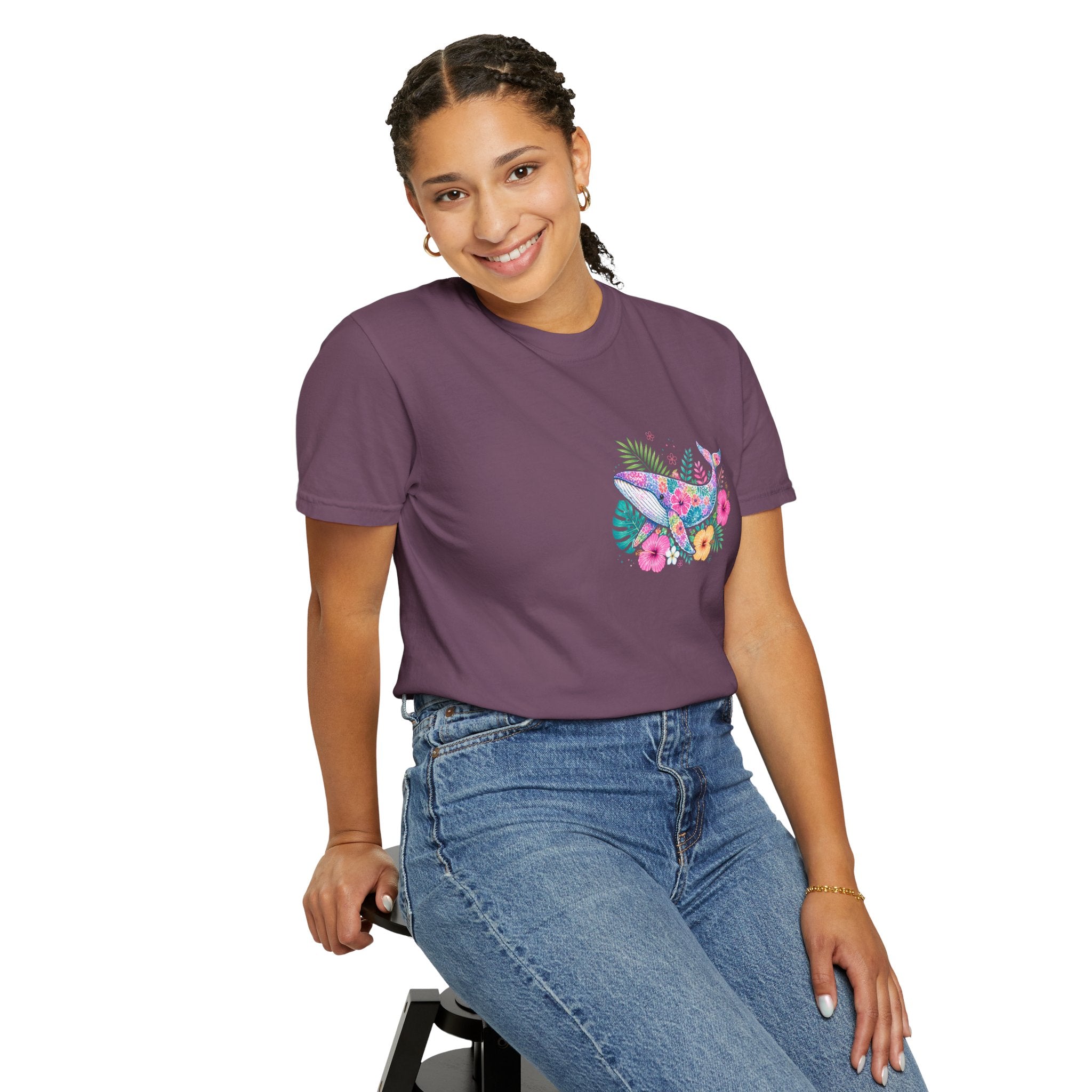 Miami Beach Club T‑Shirt — Retro Flamingo Tropical Floral Graphic Tee