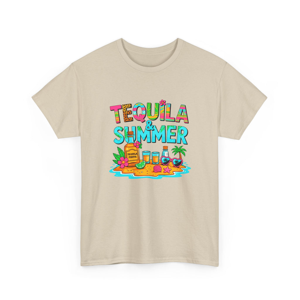 Tequila Summer Tee – Tropical Beach Cocktail Graphic T-Shirt