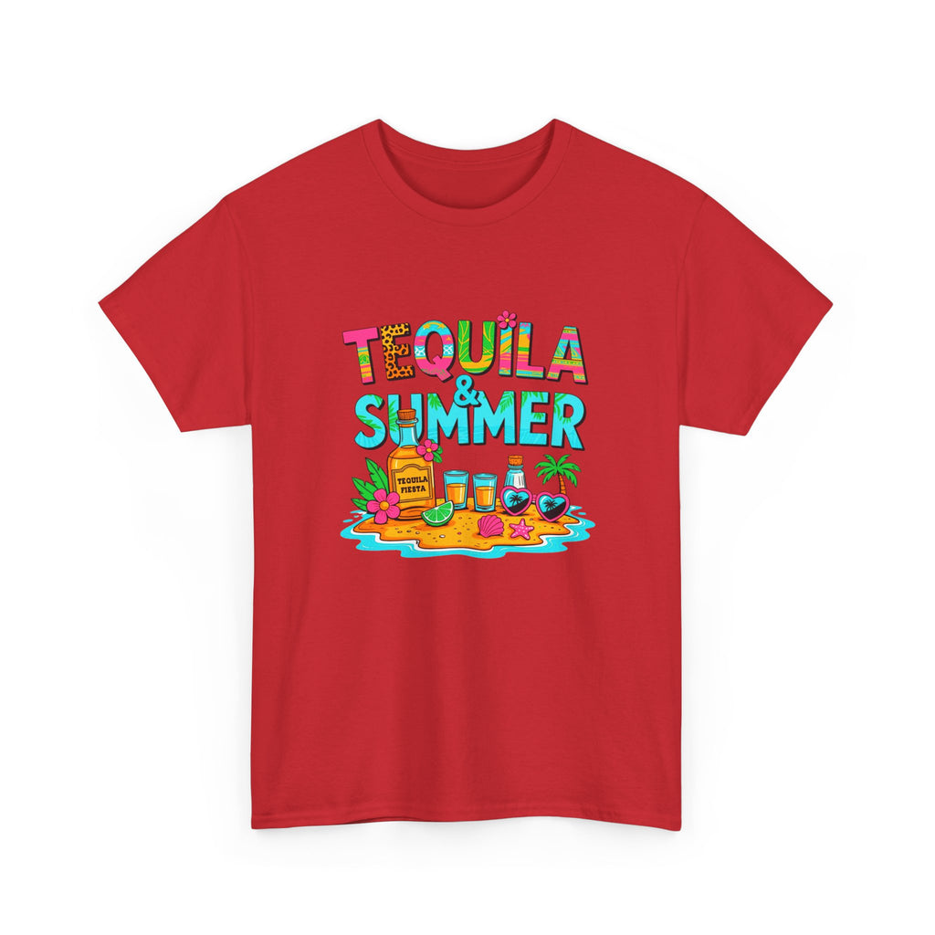 Tequila Summer Tee – Tropical Beach Cocktail Graphic T-Shirt