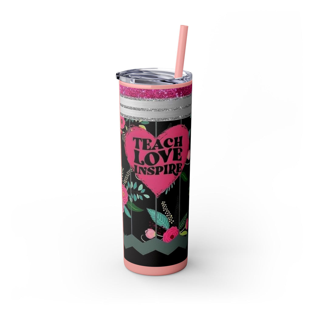 Teacher Skinny Tumbler with Straw — 20oz