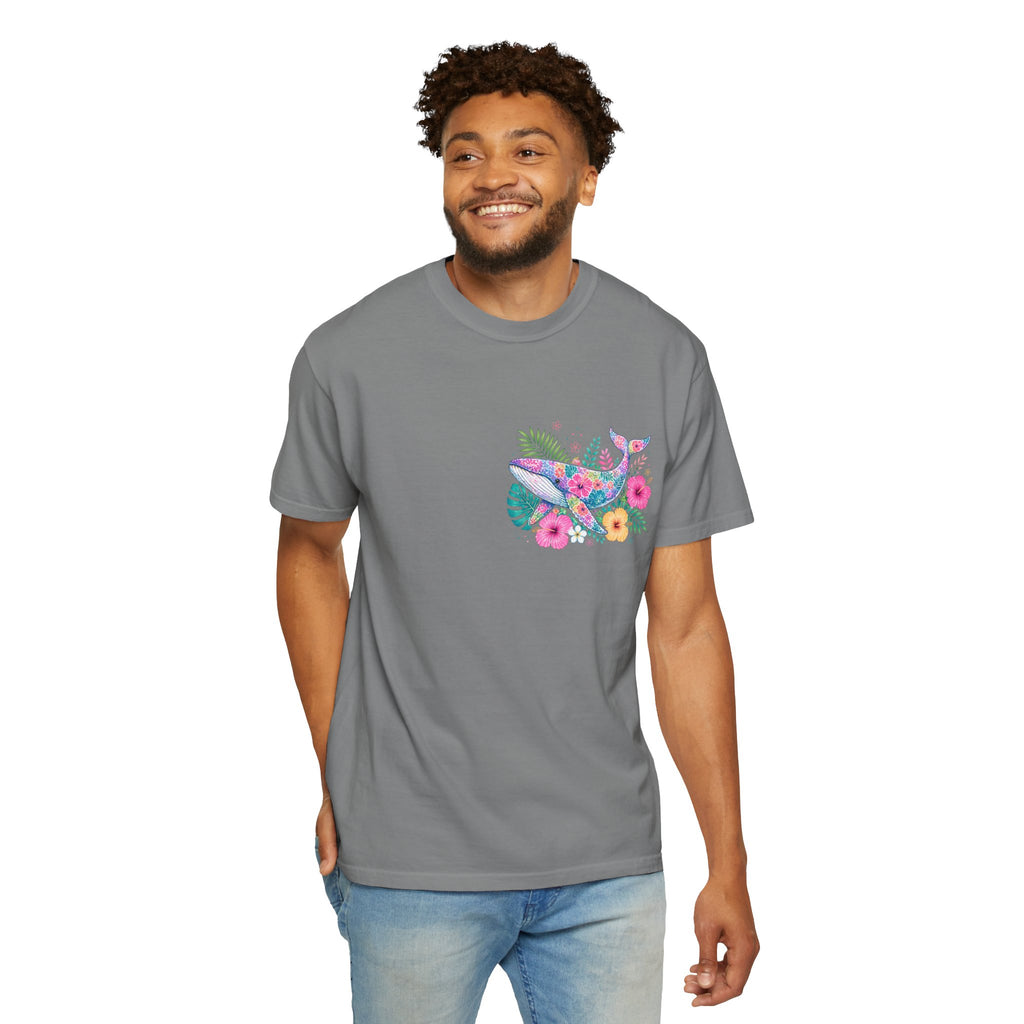 Miami Beach Club T‑Shirt — Retro Flamingo Tropical Floral Graphic Tee