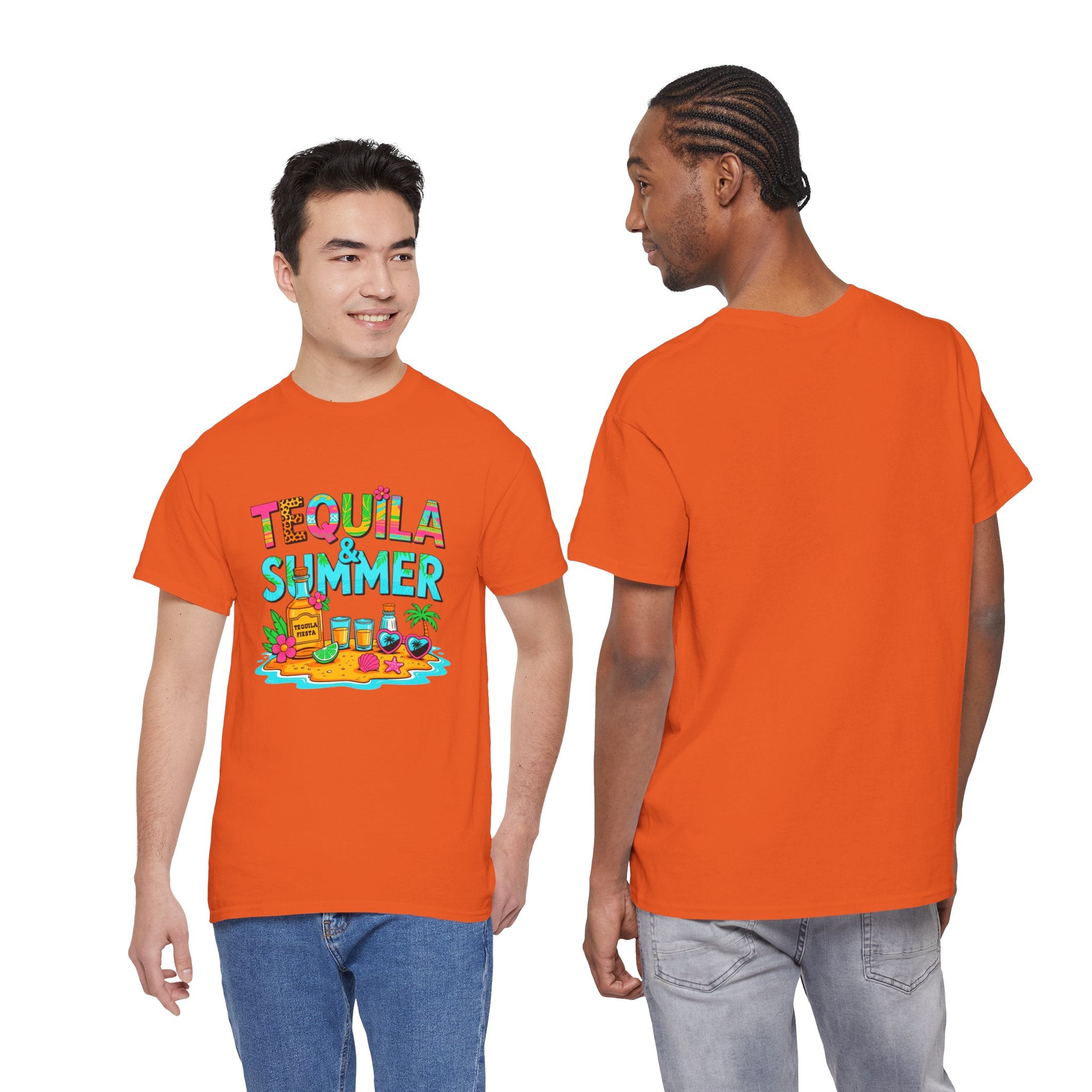 Tequila Summer Tee – Tropical Beach Cocktail Graphic T-Shirt